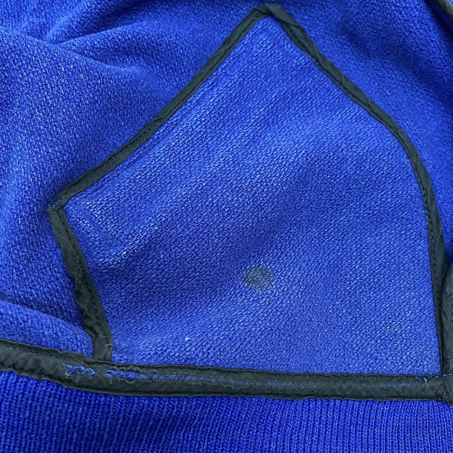 1950s Ghost Letter Jacket, Sand Knit, Size Large, Faded Blue Wool, “B. Ware”