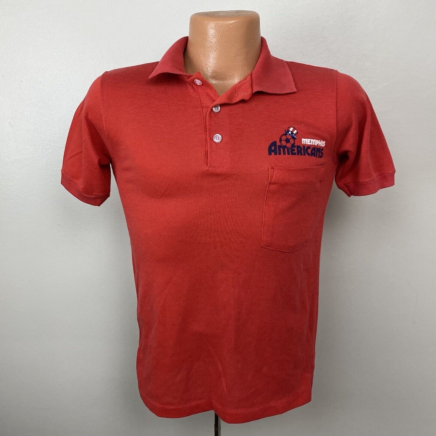 1980s Memphis Americans Polo Shirt, Stedman Size Small, Indoor Soccer, MISL
