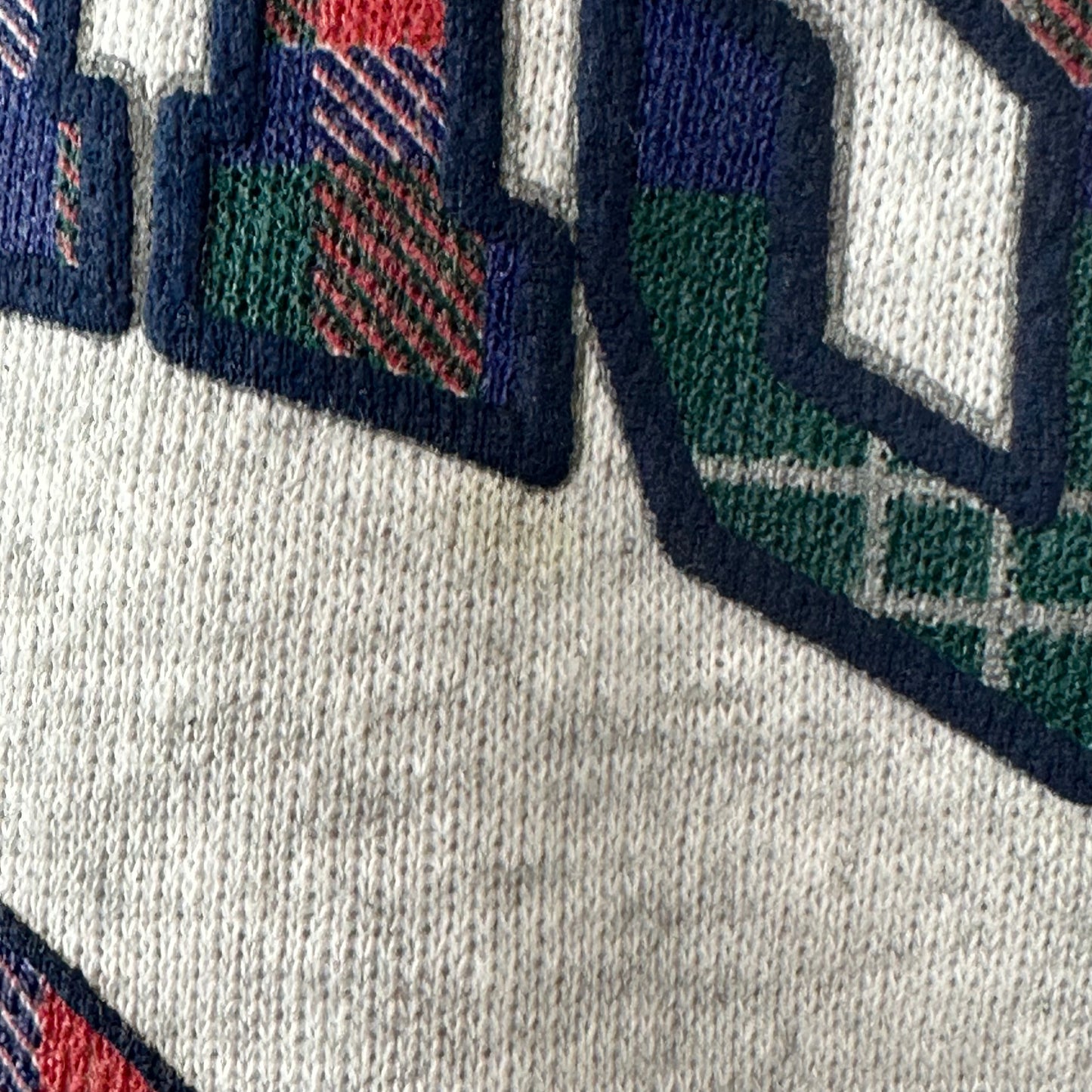 1990s Ole Miss Sweatshirt, Plaid Logo, Size L