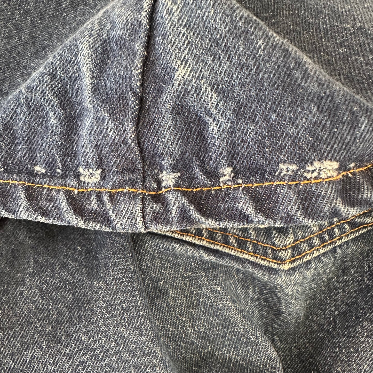 1980s Levi’s Bell Bottom Jeans, 684 Orange Tab Blue Denim, 34x32.5