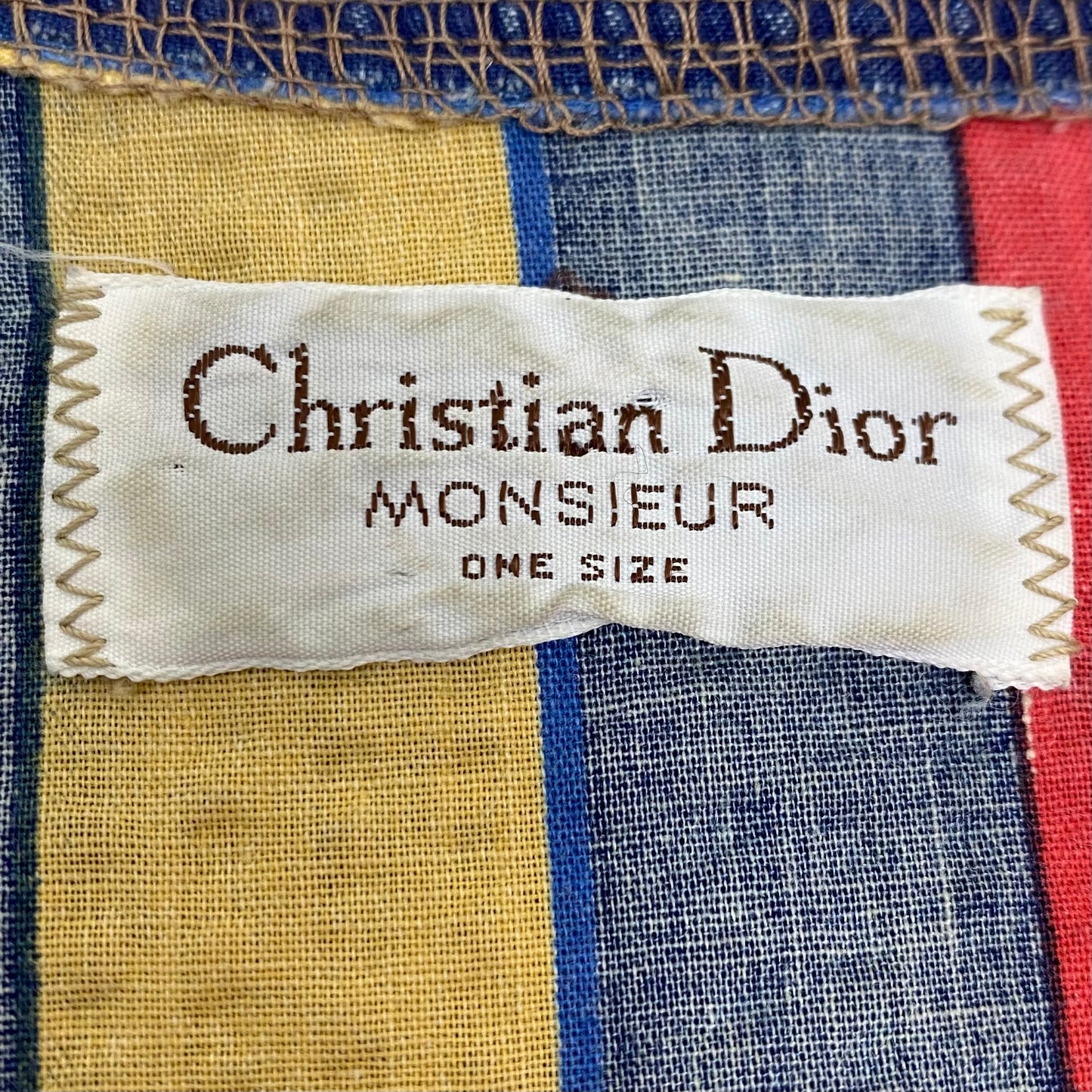 1980s Seersucker Robe, Christian Dior Monsieur, Bold Stripes