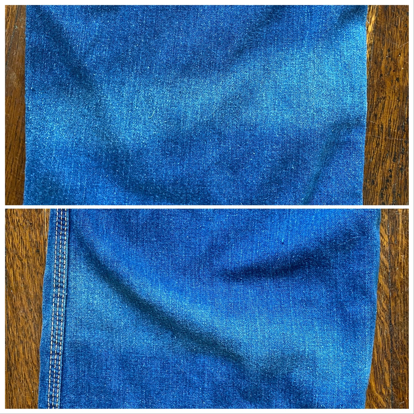 1970s/80s Plus Size Young Stuff Jeans, 37"x28.5", Rainbow Stitch Pockets