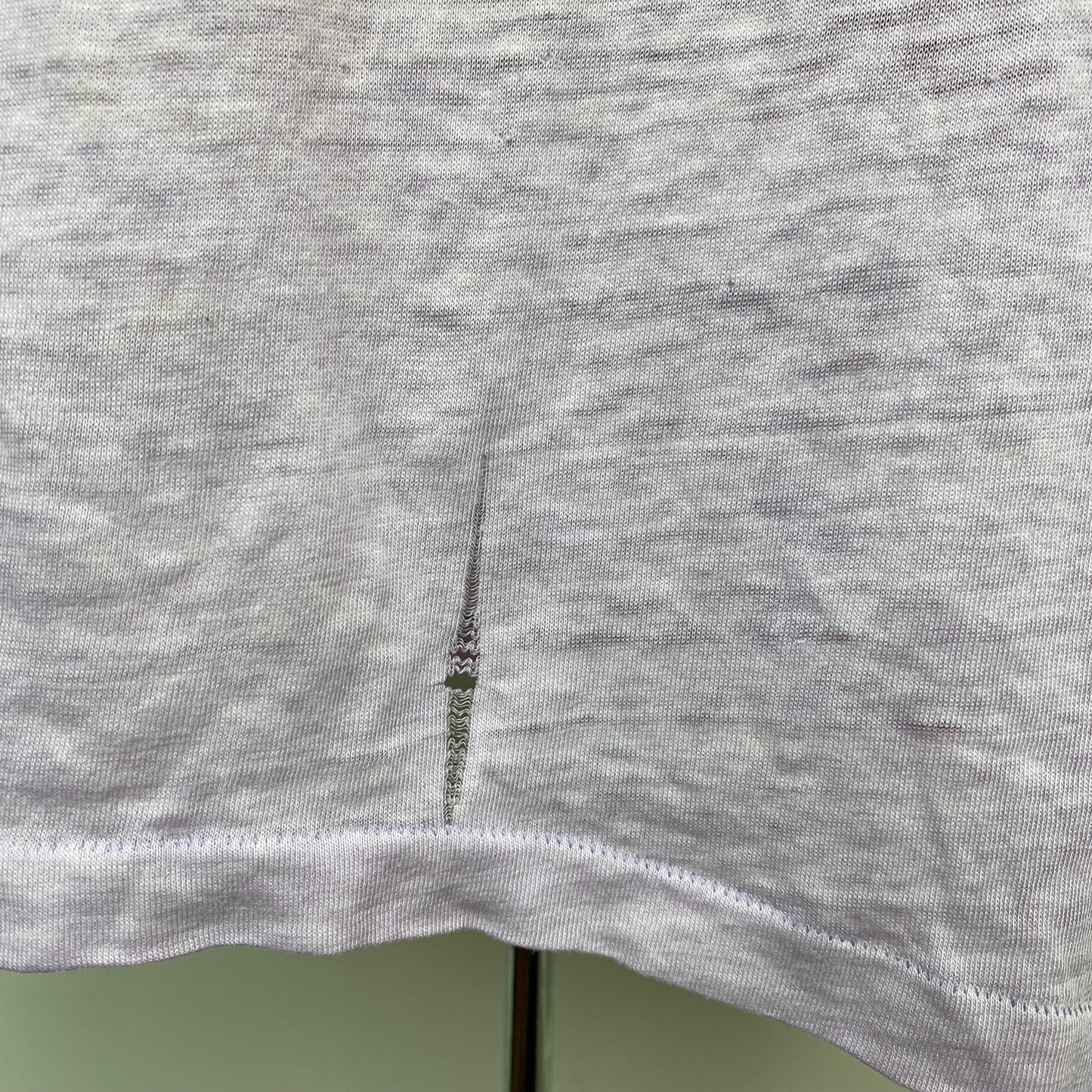 1960s/70s Grants Lavender Undershirt, Size Small, Thin and Distressed