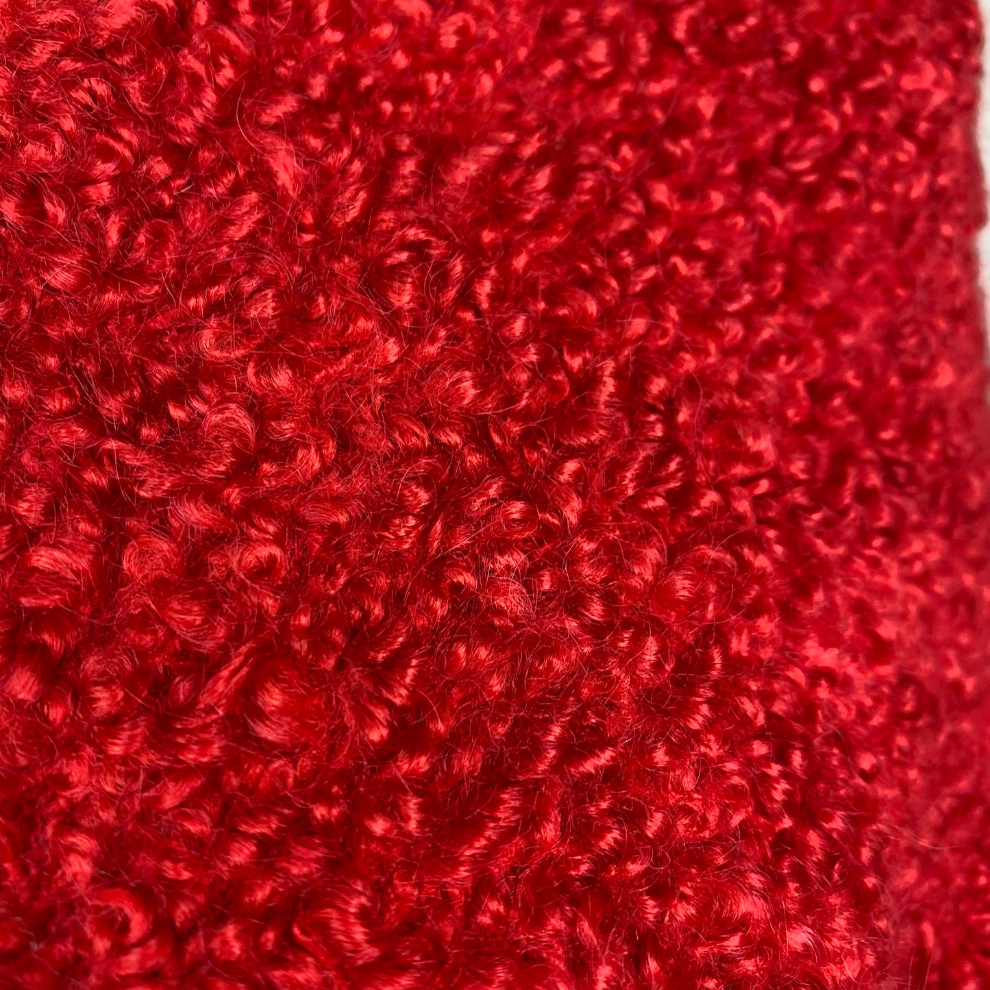 1950s Jantzen Red Bouclé V-Neck Sweater, Size XS/S