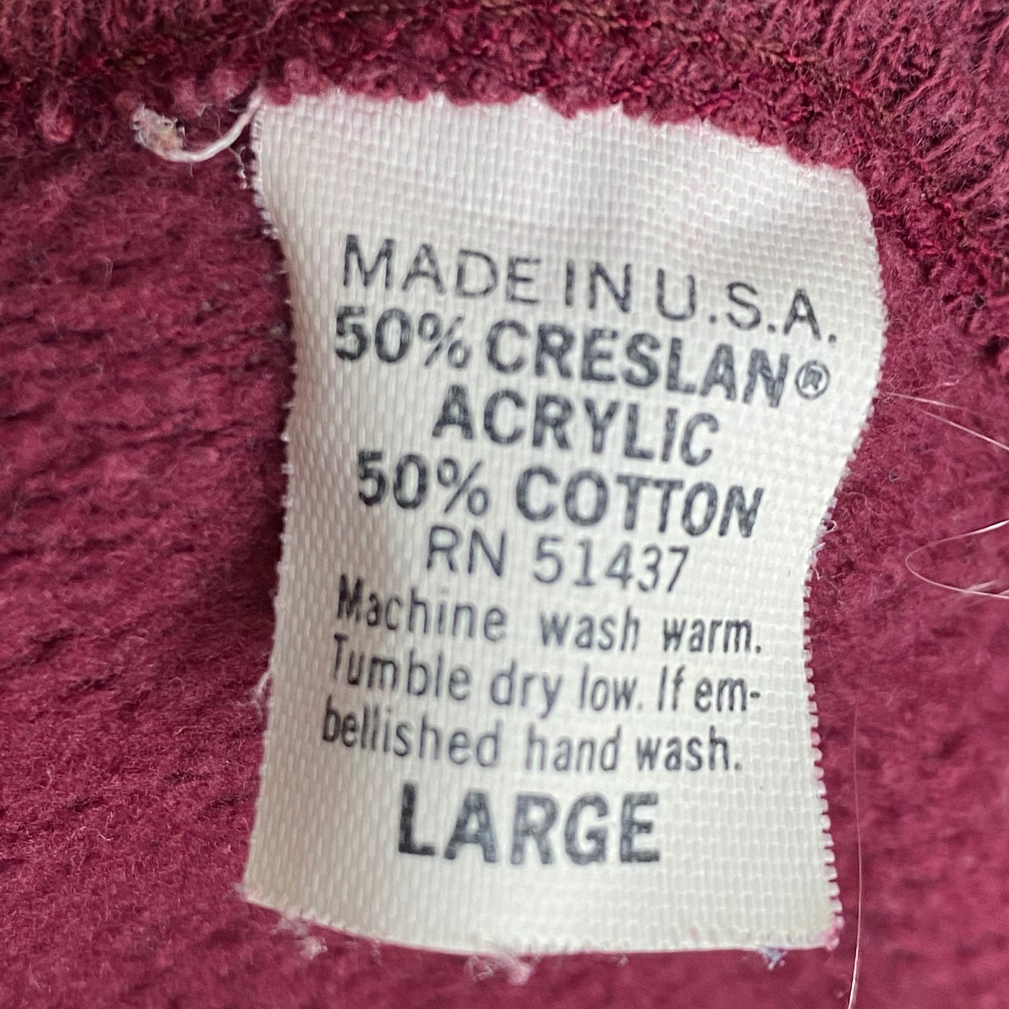 1970s Mississippi State Tennis Sweatshirt, Size Large