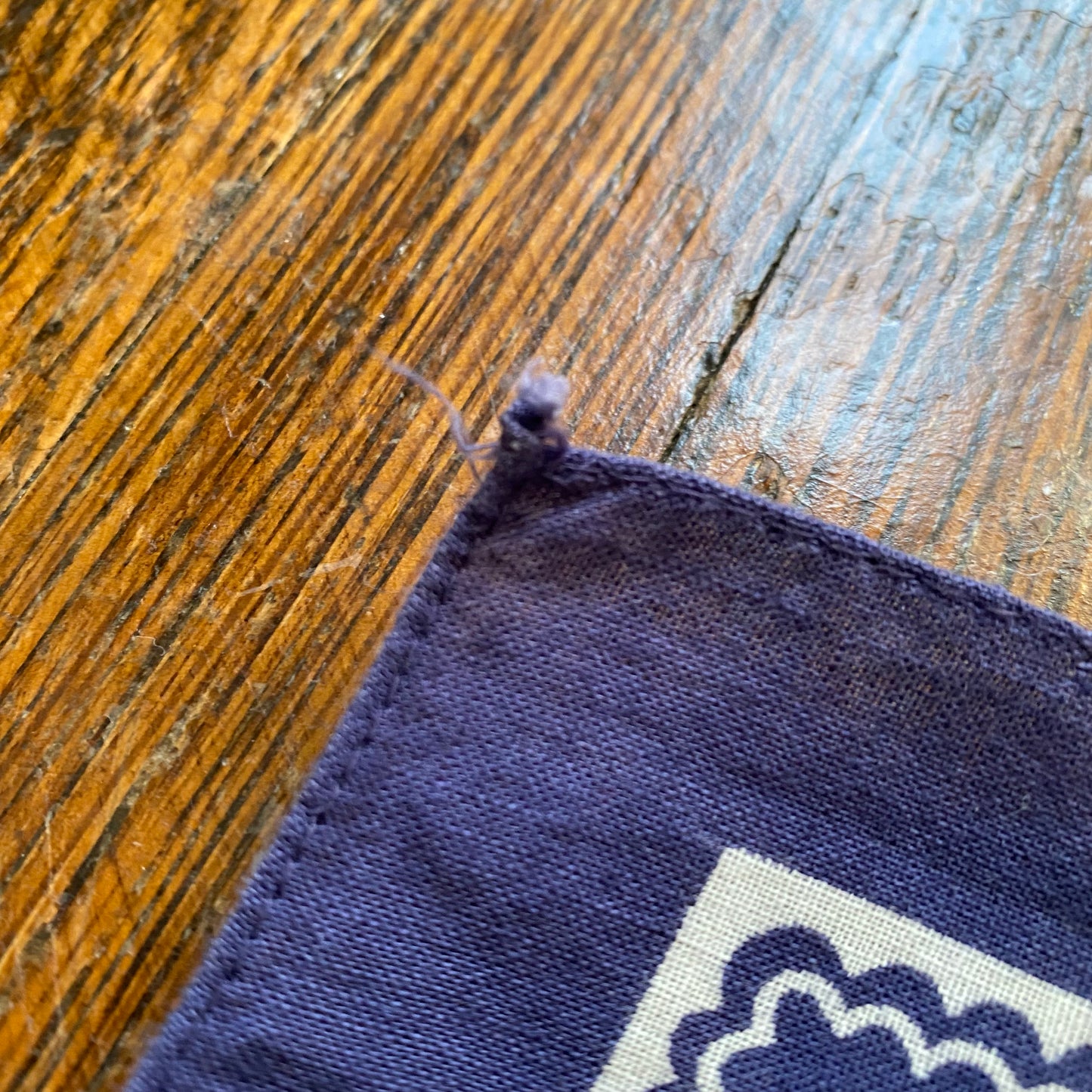 1950s/60s Indigo Bandana, RN 13960, 100% Cotton, Fast Color, Selvage Edge