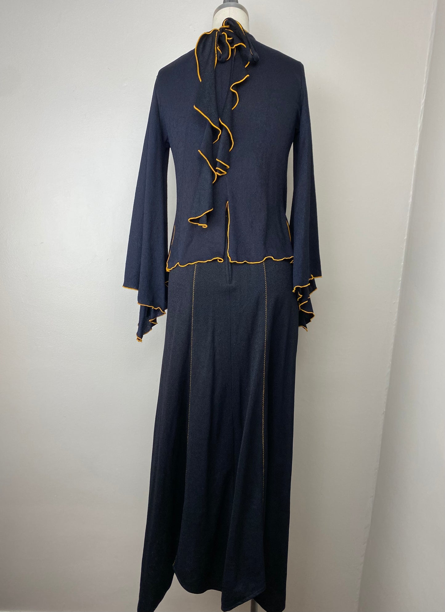 1970s Halter Dress with Matching Bell Sleeve Top, Snuggler Size XS/S