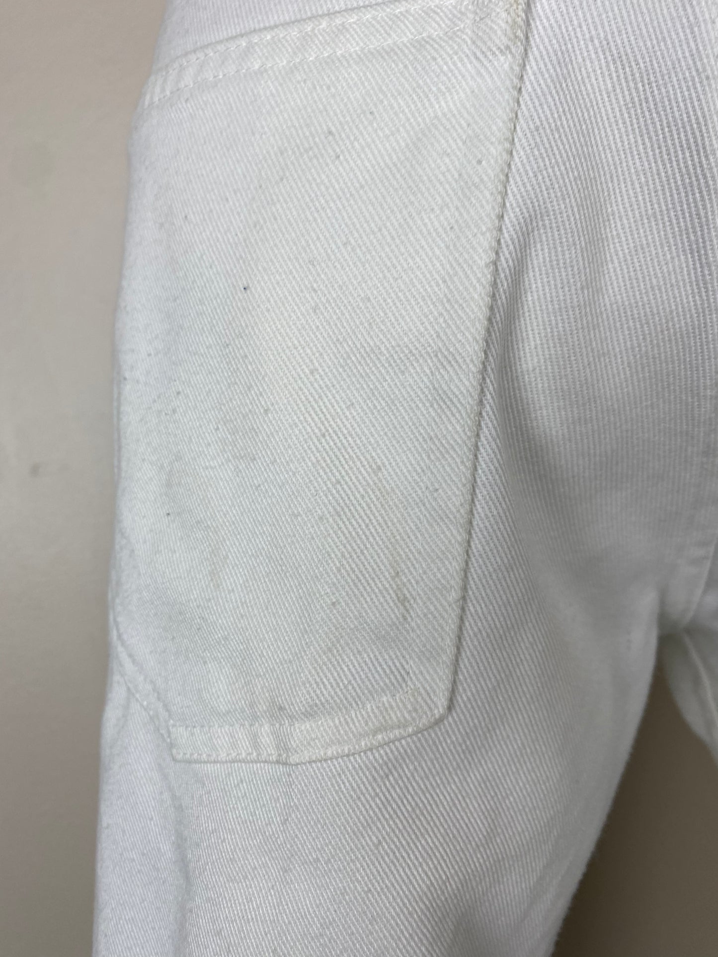1970s Levi’s White Denim Jeans, Sta-Prest, Black Tab, 31.5"x29"