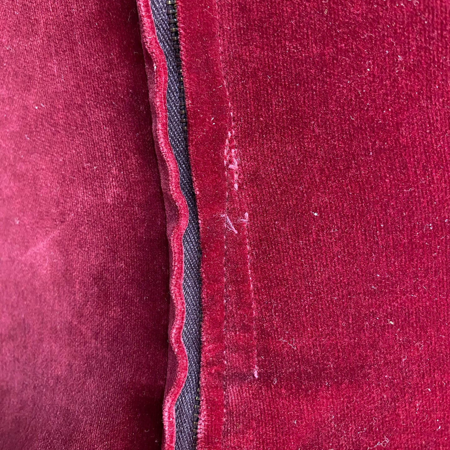 1950s Burgundy Velvet Dress, Size XS, Short Sleeve