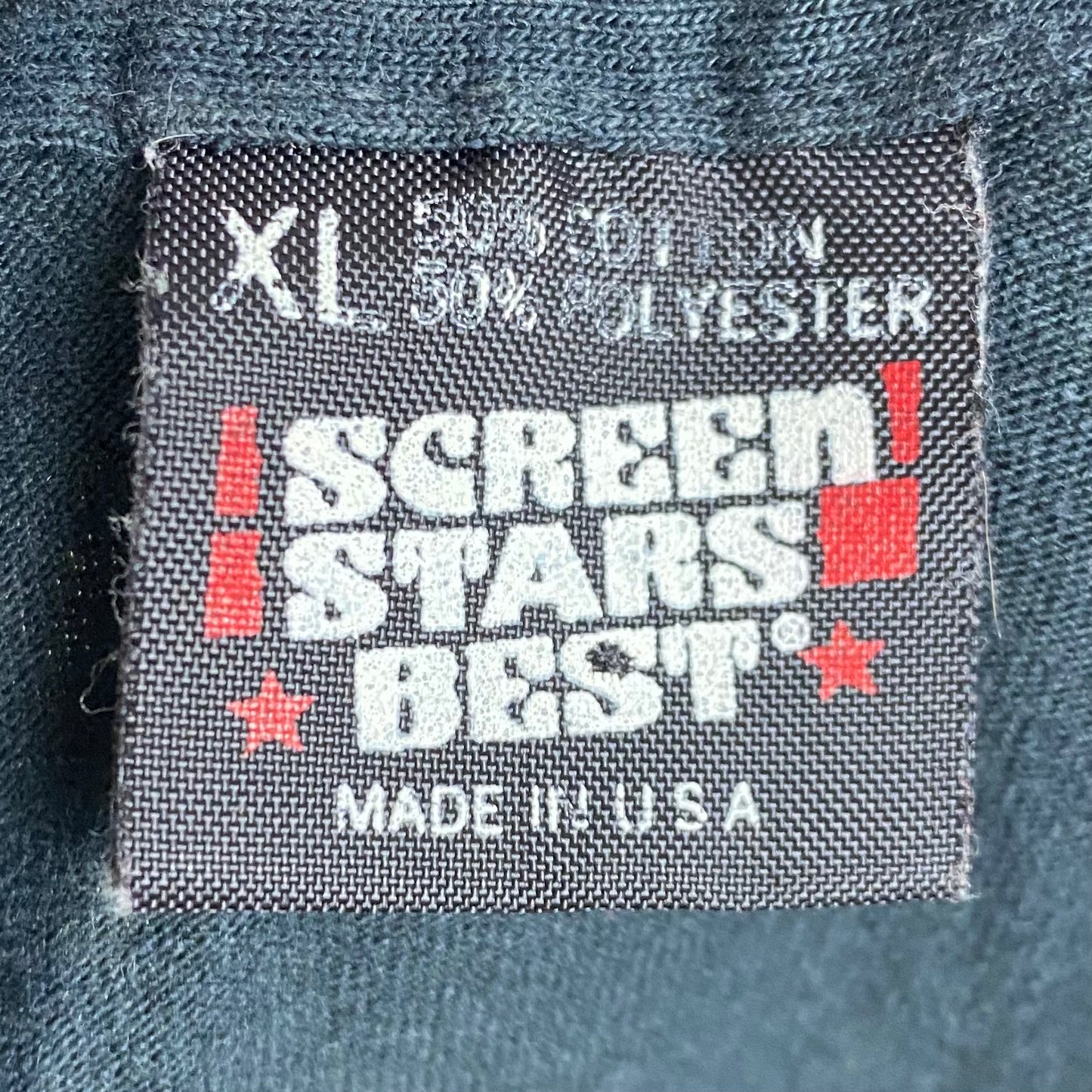 1990s Smiley Face T-Shirt, Screen Stars Best Size Large, Distressed