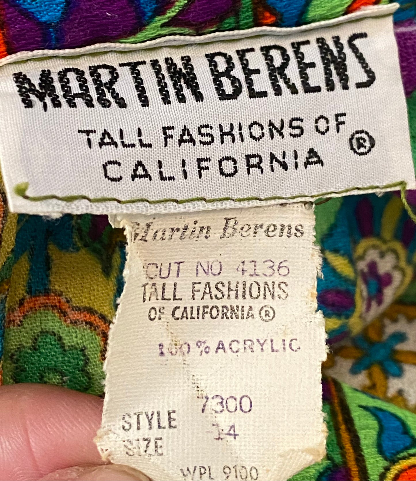 1960s Psychedelic Maxi Skirt, Martin Berens Tall Fashions, Size Small Tall