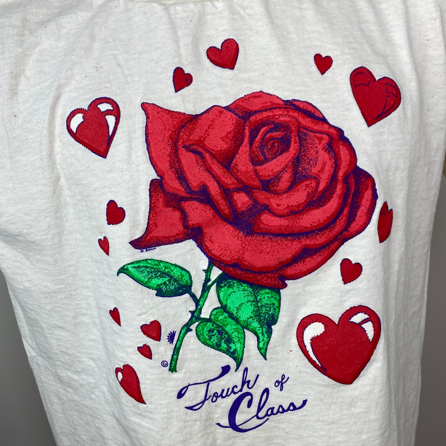 1990s Touch of Class T-Shirt, Size M/L, Roses
