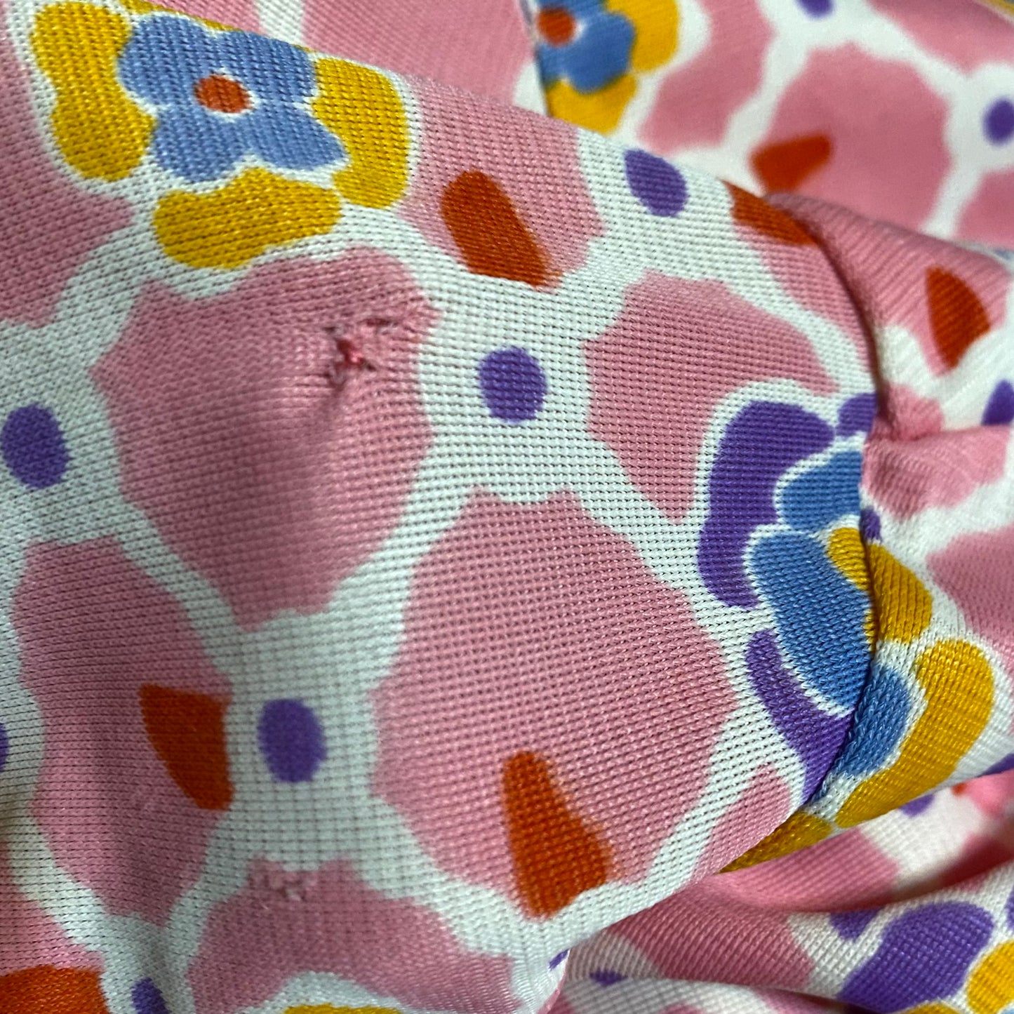 1970s Pink Floral Shirt Dress, Size Small, Crazy Horse