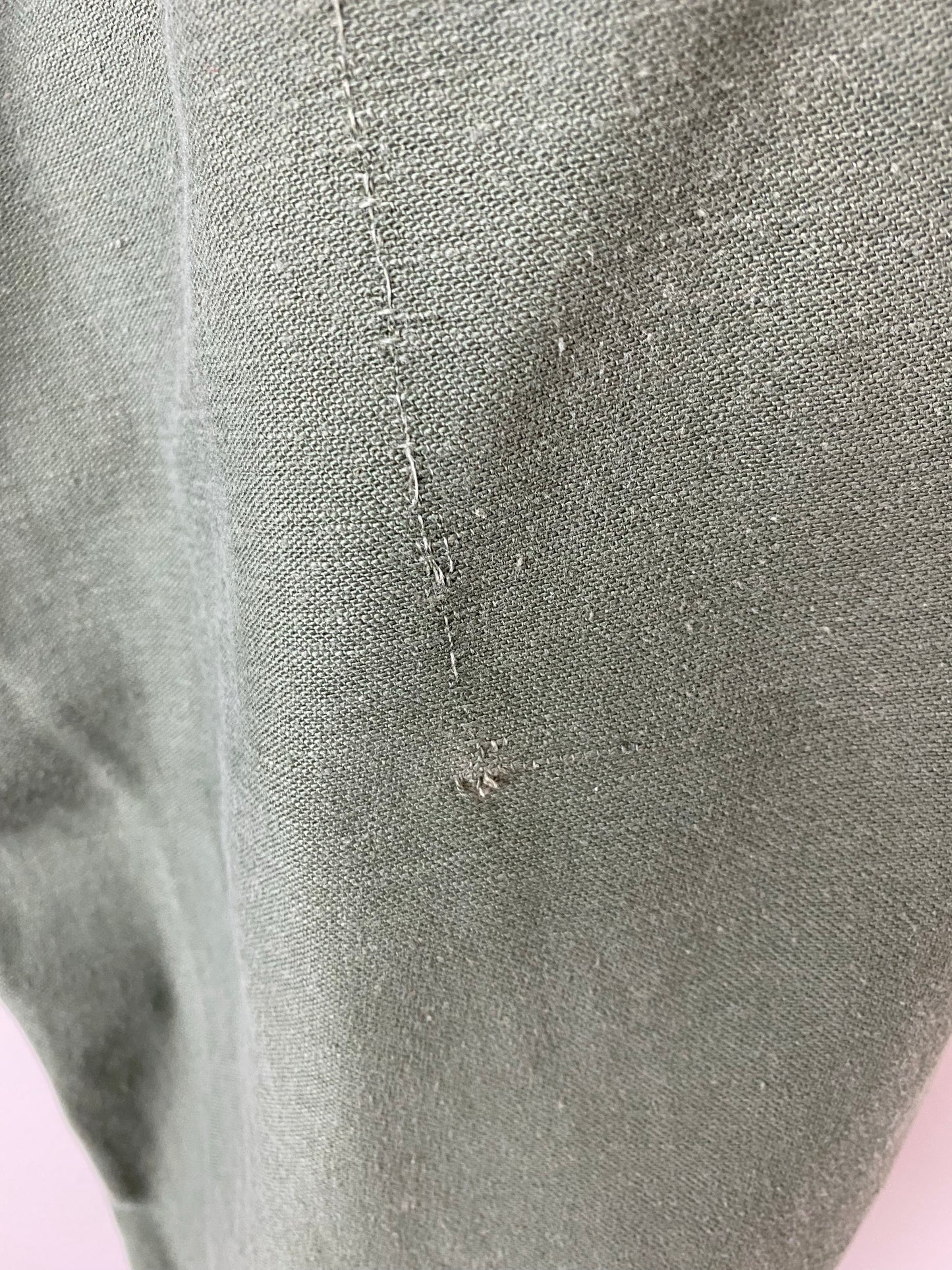 1970s US Military Utility Trousers, 30.5"x29.5", OG-107, Cotton Sateen, Vietnam Era