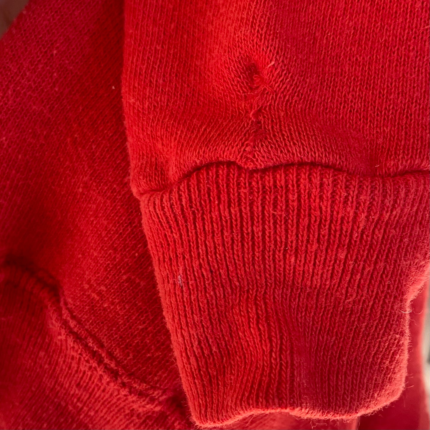 1980s Red Champion Hoodie, Belmont Abbey College, Baby size 12-18m