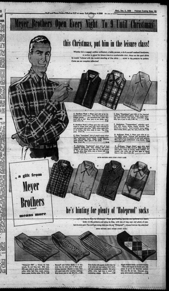 1950s Grey Plaid Loop Collar Long Sleeve Shirt, McGregor Magic Cloth Size Large