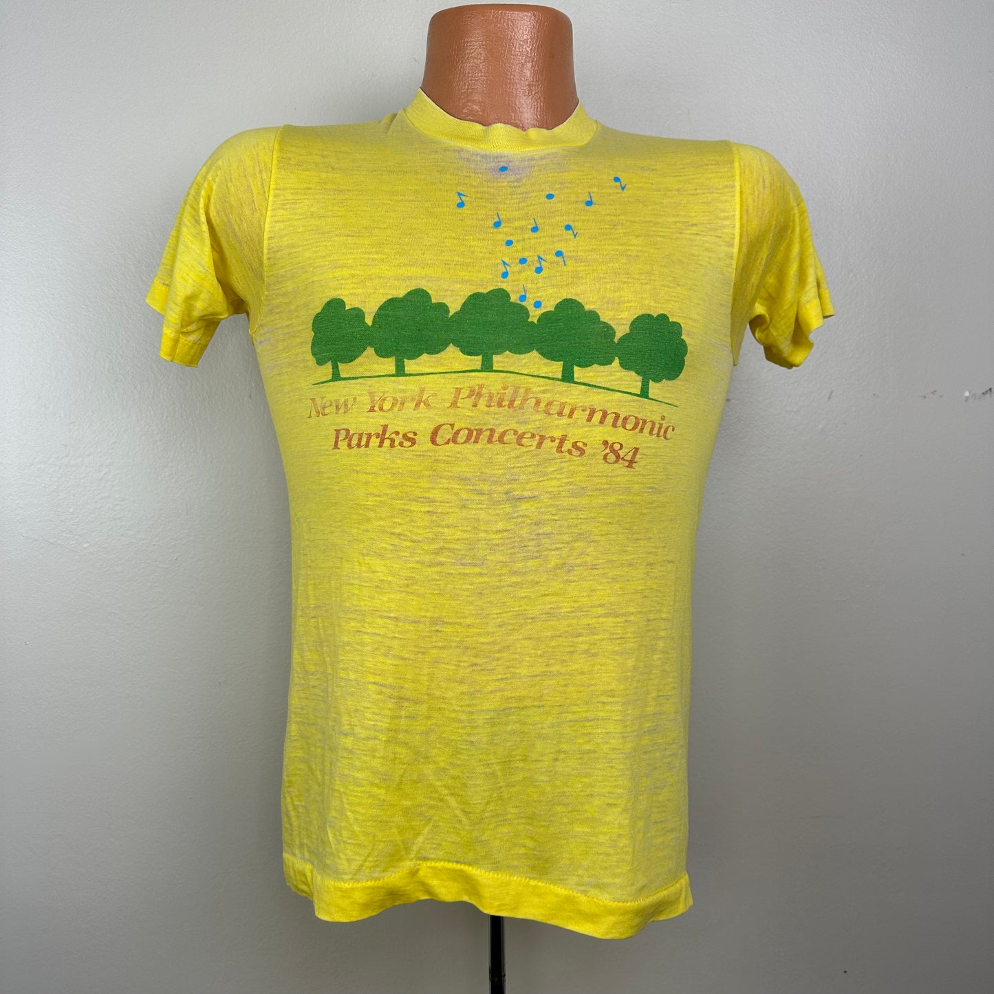 1984 New York Philharmonic Parks Concerts T-Shirt, XS, Priceless Music Absolutely Free