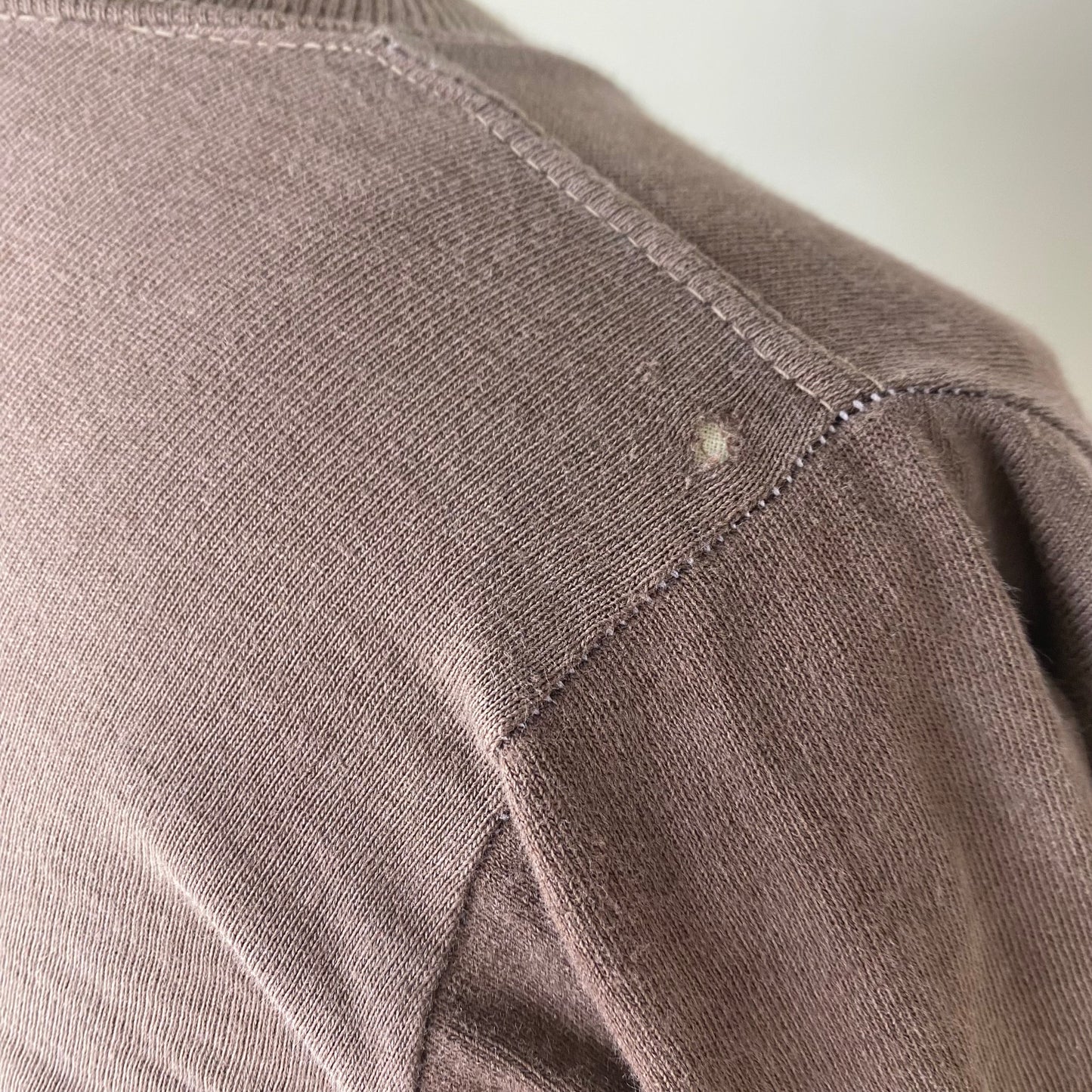 Faded/Over Dyed Brown Single Stitch T-Shirt, Size XXS-XS, Distressed