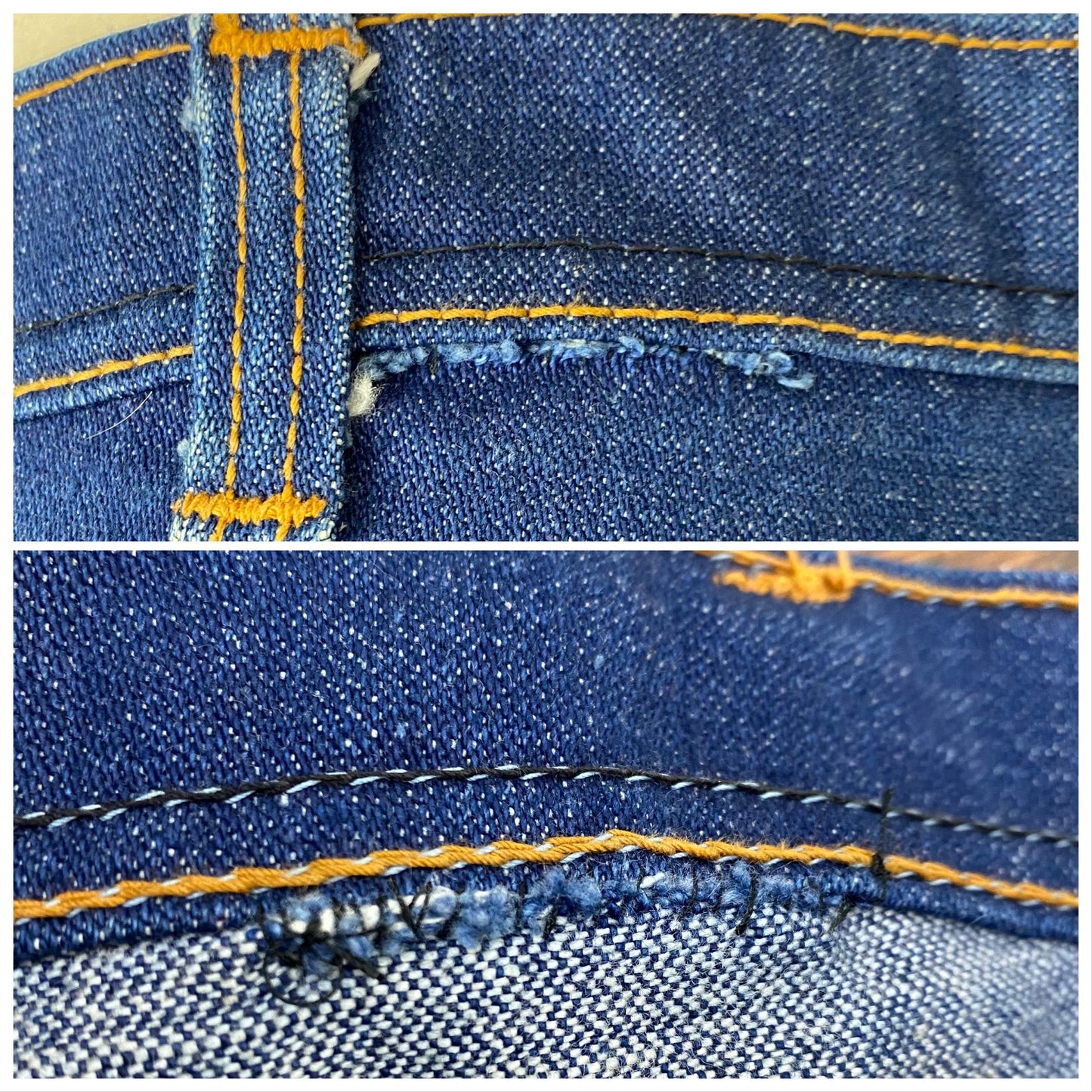 1970s Talisman Sheplers Jeans w/ Embroidered Side Panels, 31.5"x29.5"