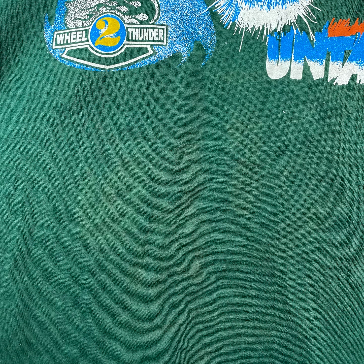 1990s Biker T-Shirt, Wheel 2 Thunder Untamed, Size XX-Large