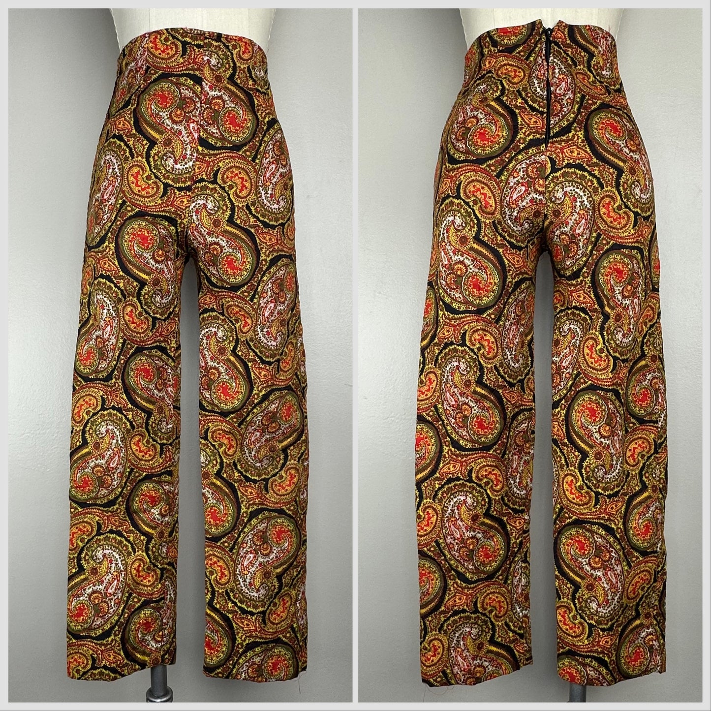 1960s Quilted Paisley Pant Suit by Raymodes, Size XS
