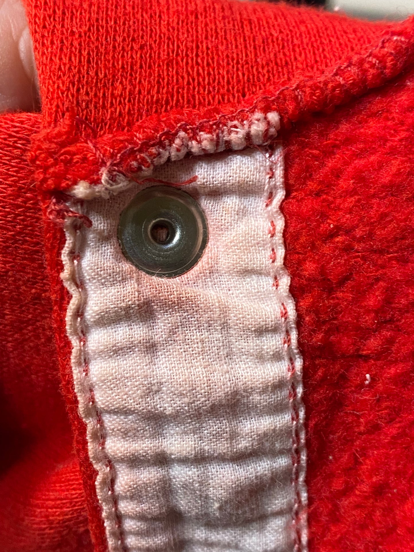1960s/70s Charlie Brown Hooded Red Sweatshirt, Kids Size 2/3