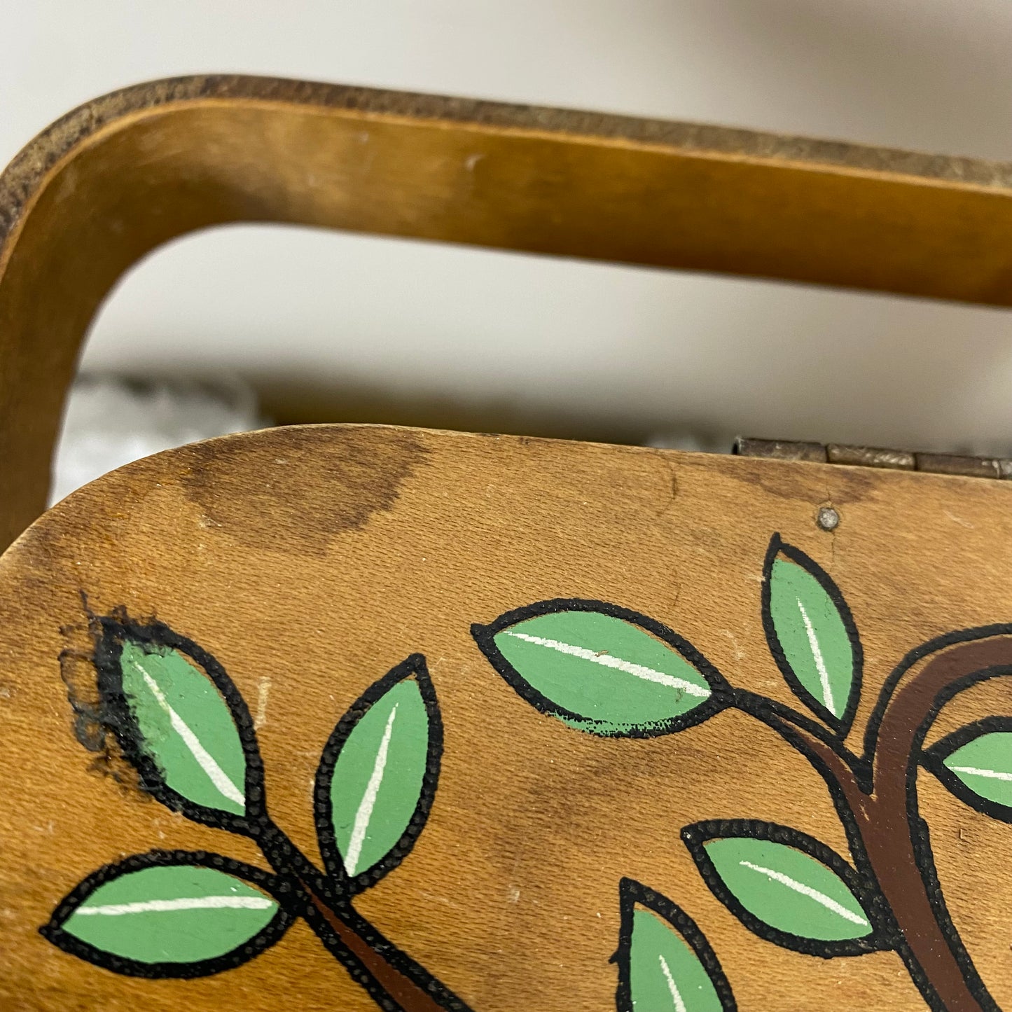 1960s Gary Gail Wooden Basket Purse, Money Tree