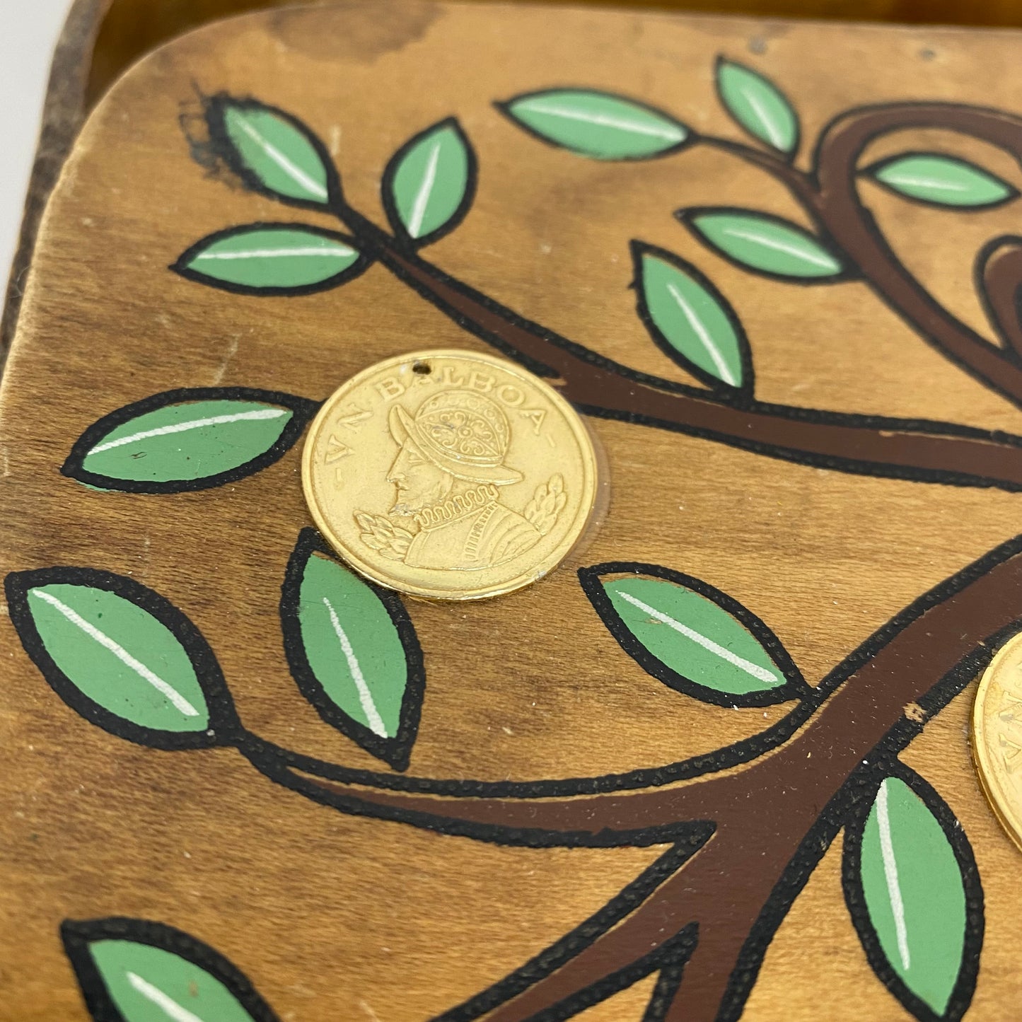 1960s Gary Gail Wooden Basket Purse, Money Tree