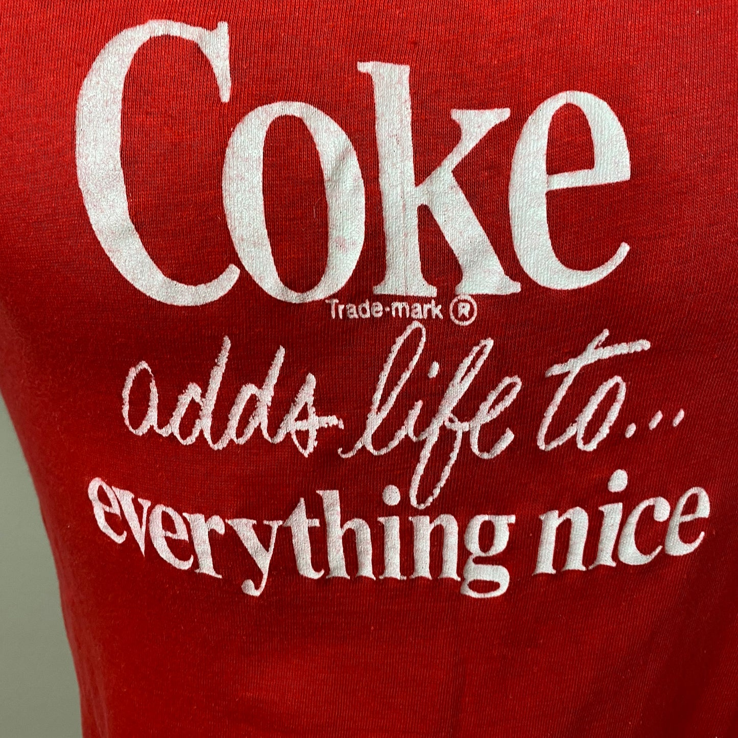 1970s Coke Adds Life T-Shirt, Hanes Size Small, Distressed