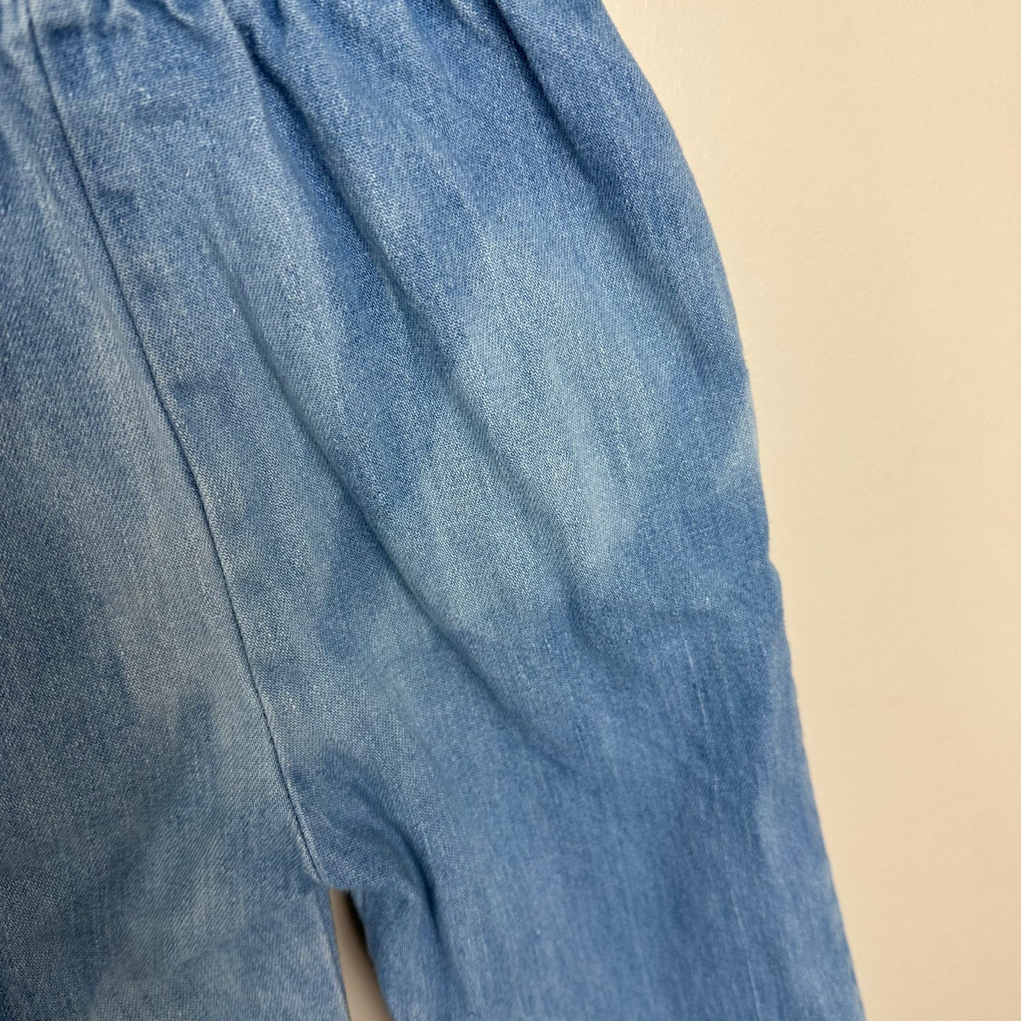 1970s Kids Denim Jumpsuit, French Toast Size 18-24m