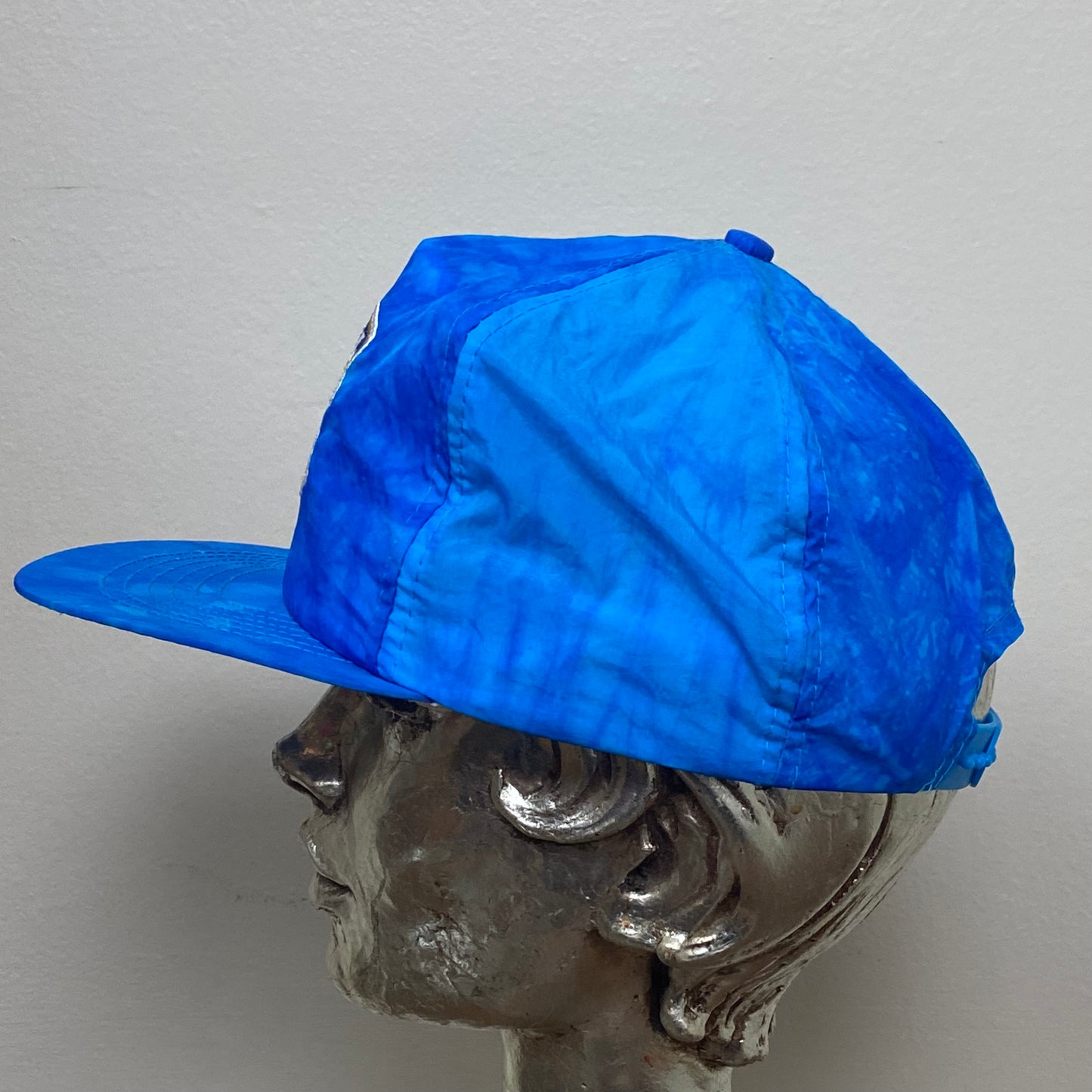 1990s Joe Camel Snapback Hat, Blue Tie Dye Nylon, One Size Fits Most