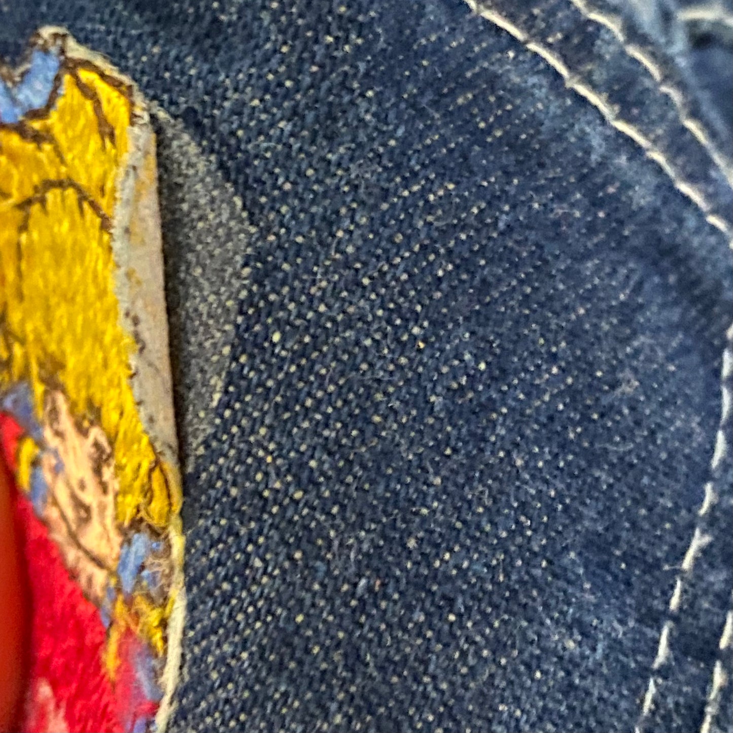 1980s Rainbow Brite Blue Jeans, Kids Size 5/6