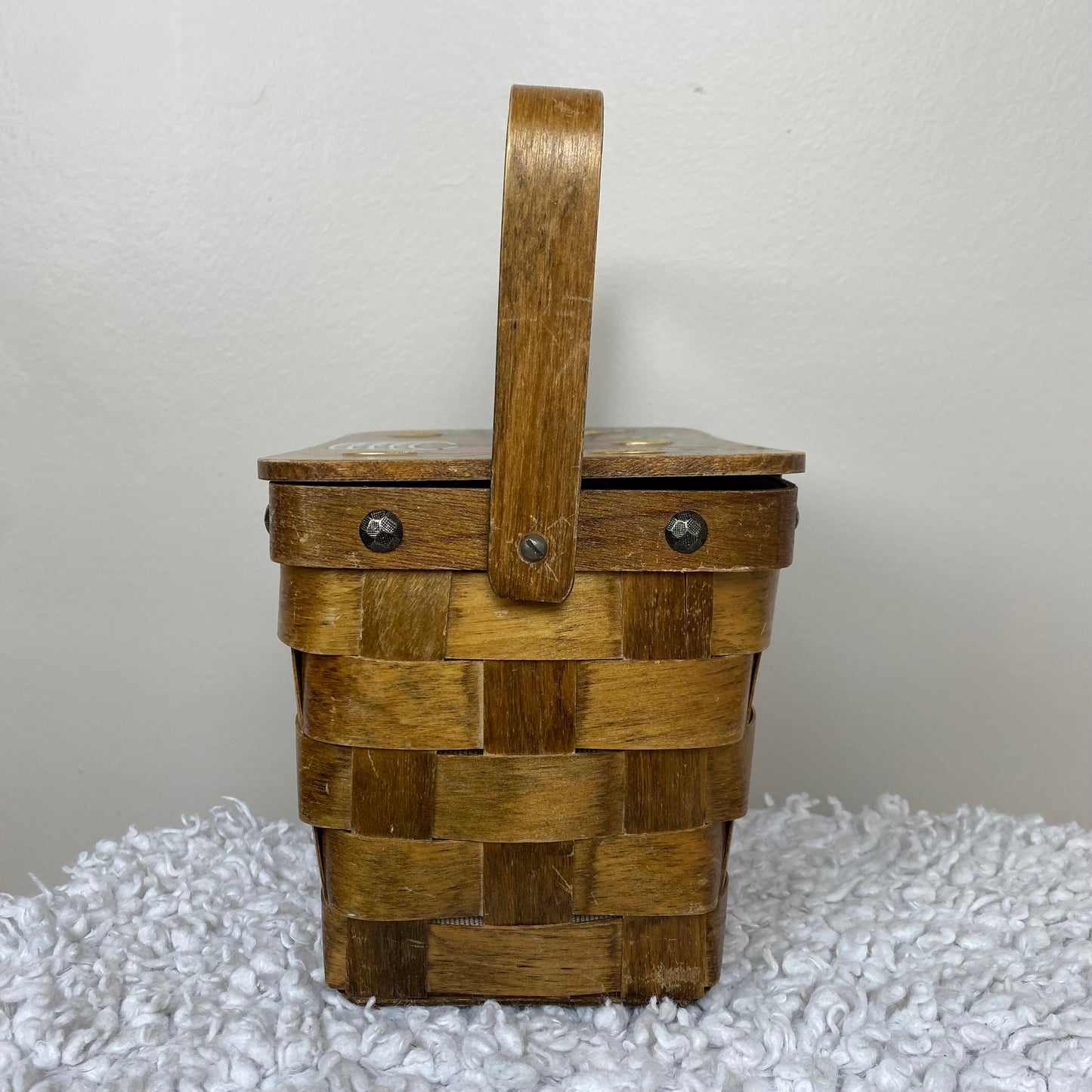1960s Gary Gail Wooden Basket Purse, Money Tree