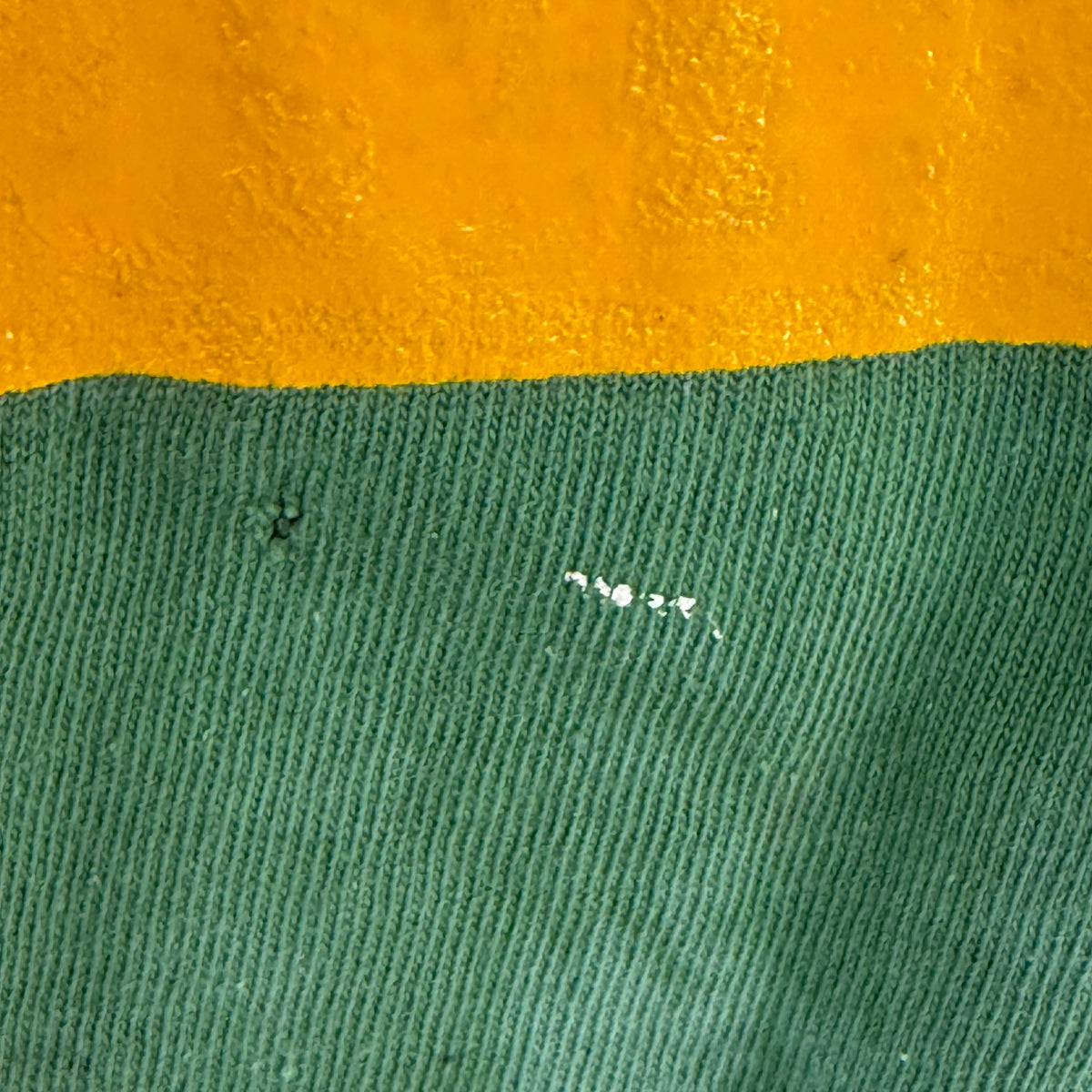 1940s Green Cotton Jersey T-Shirt, Central High Memphis AA, Champion Knitwear Company Running Man Size Medium, Distressed