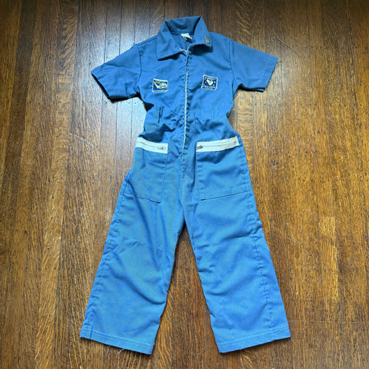 1960s Kids’ Space Astronaut Coveralls, Kennedy Space Center Florida Jumpsuit, Size 3T, Costume