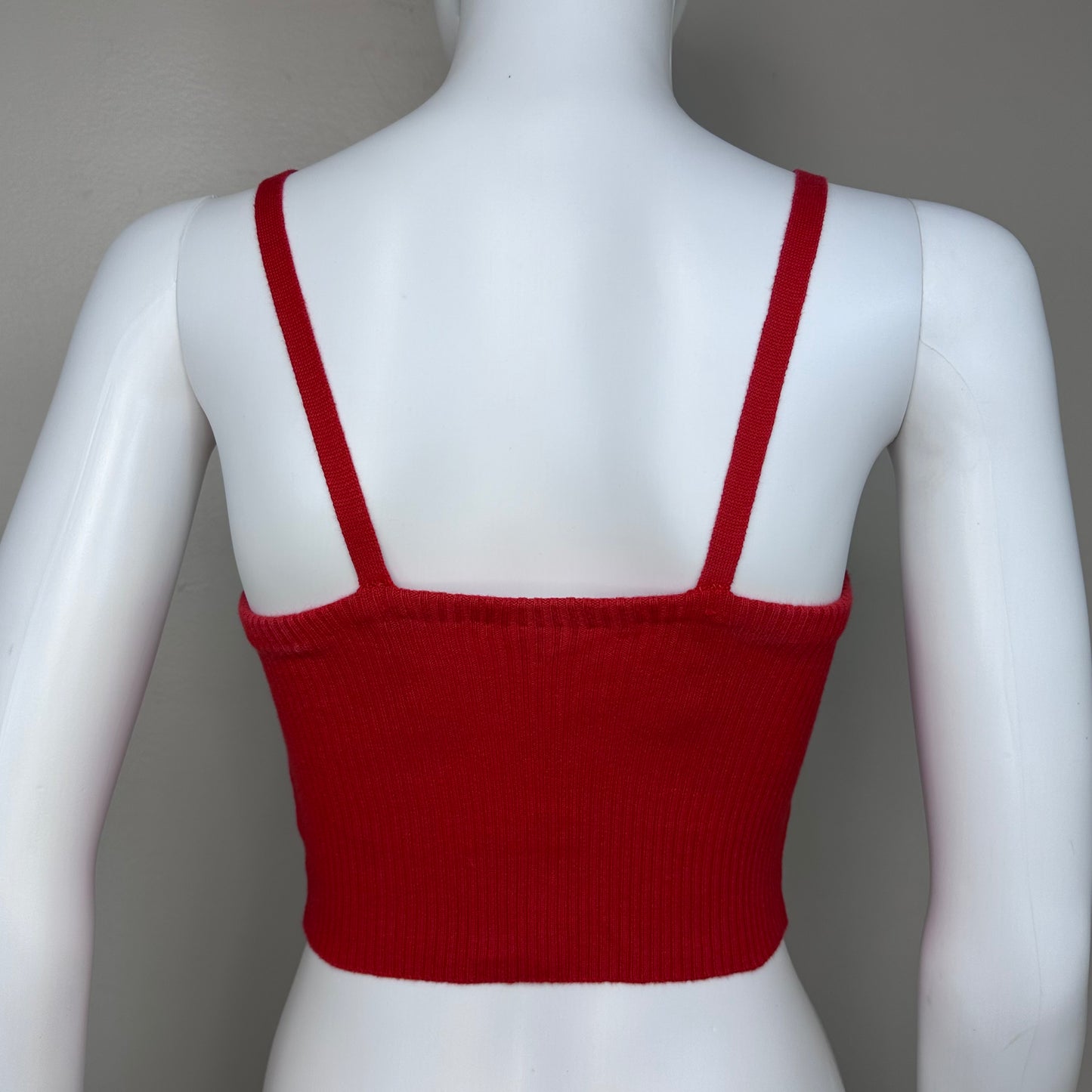 1970s Chevron Stripe Cropped Tank Top, The Red Eye Size XS