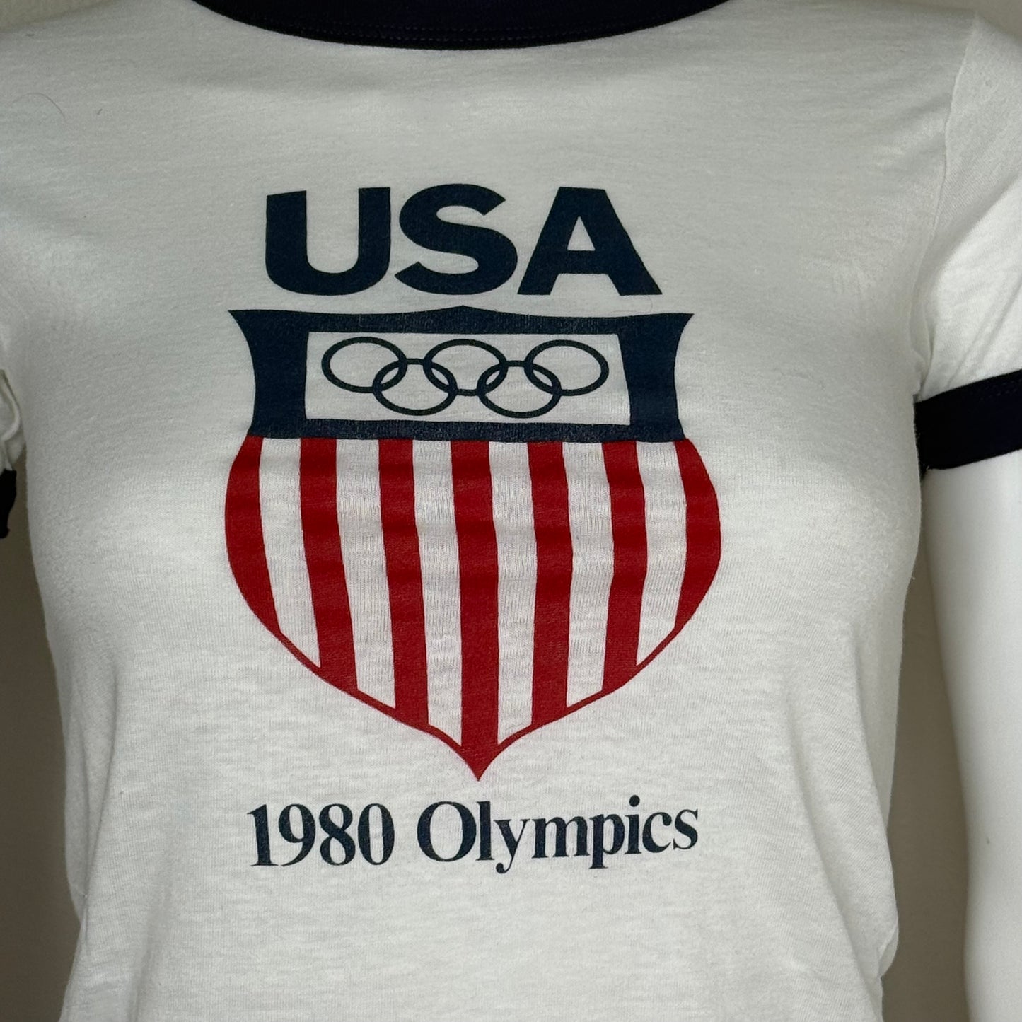 1980 Kids Olympics USA T-Shirt, Anvil Size Youth Medium