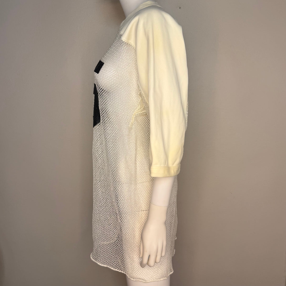 1970s Off White Open Mesh Football Jersey, Southern Athletic Size XL, No 75