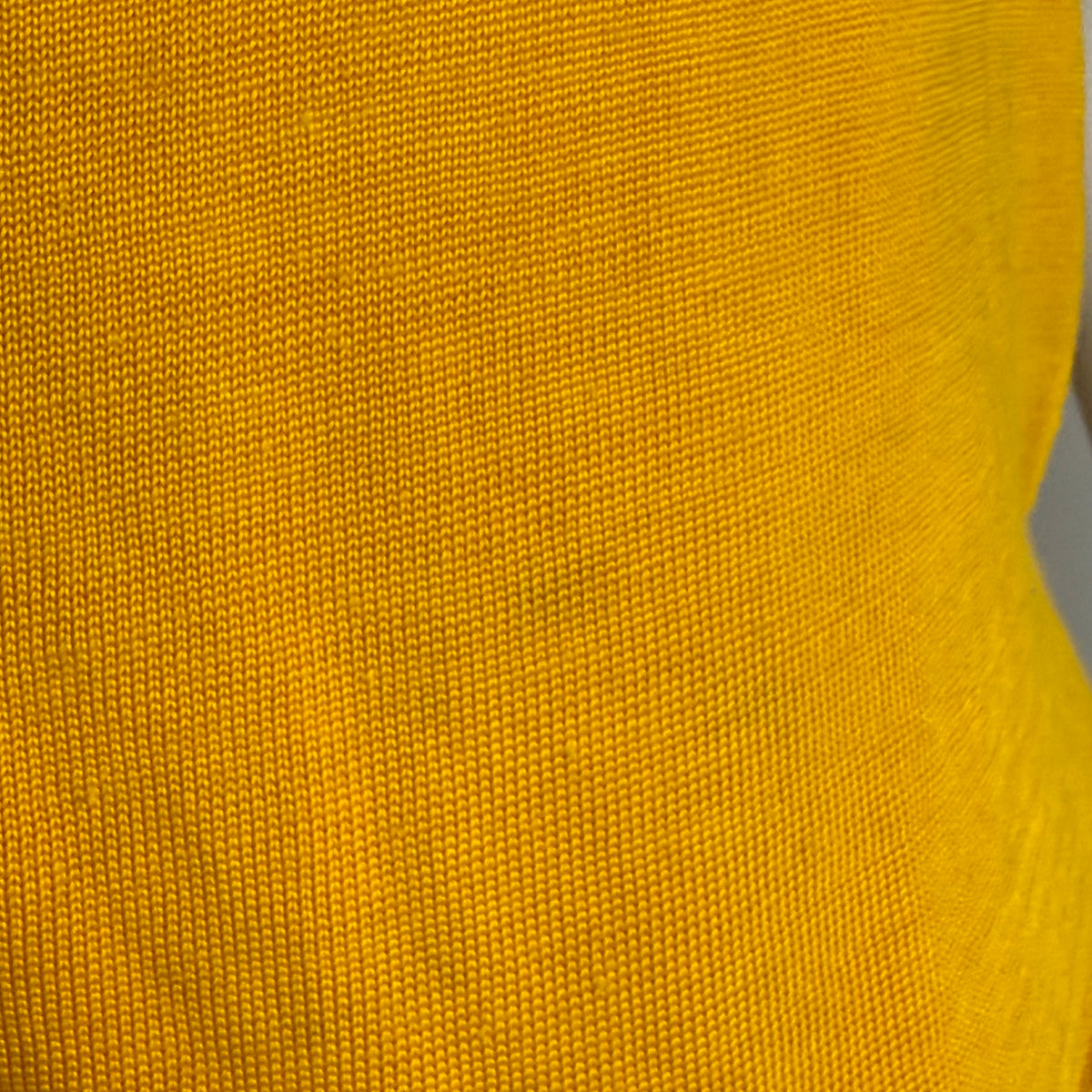 1960s/70s Kids’ Yellow and Blue Durene Jersey T-Shirt Youth Medium, No 43, Distressed