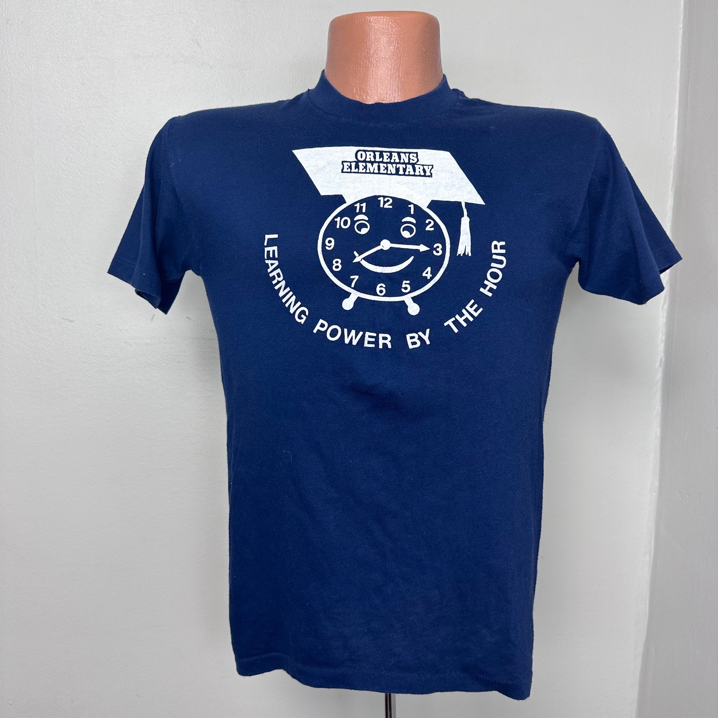 1970s/80s Orleans Elementary School T-Shirt, Sport-T by Stedman Size Small, Learning Power by the Hour