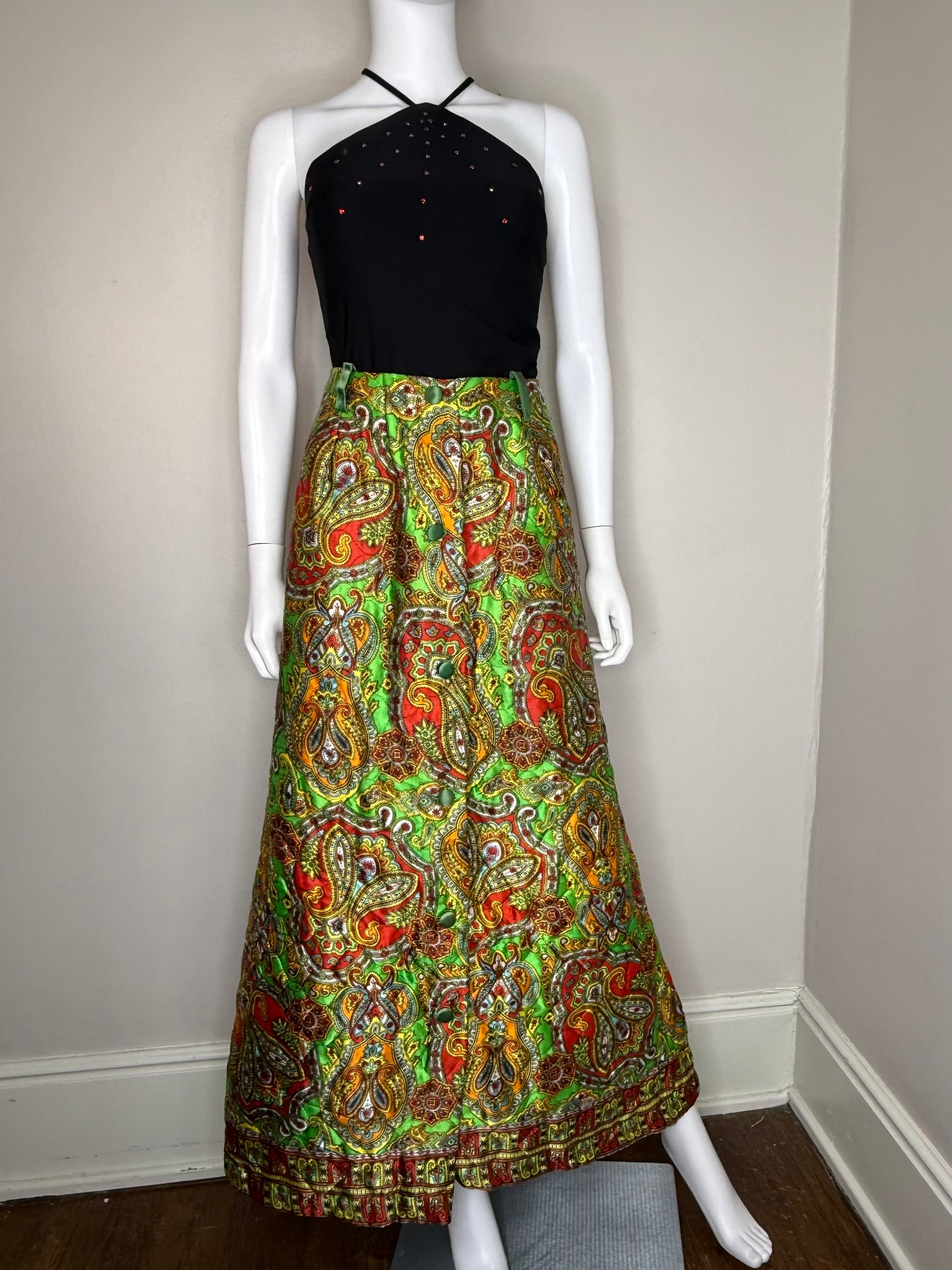 Y2K Black Tank Top with Rhinestones, Scene Size X-Small