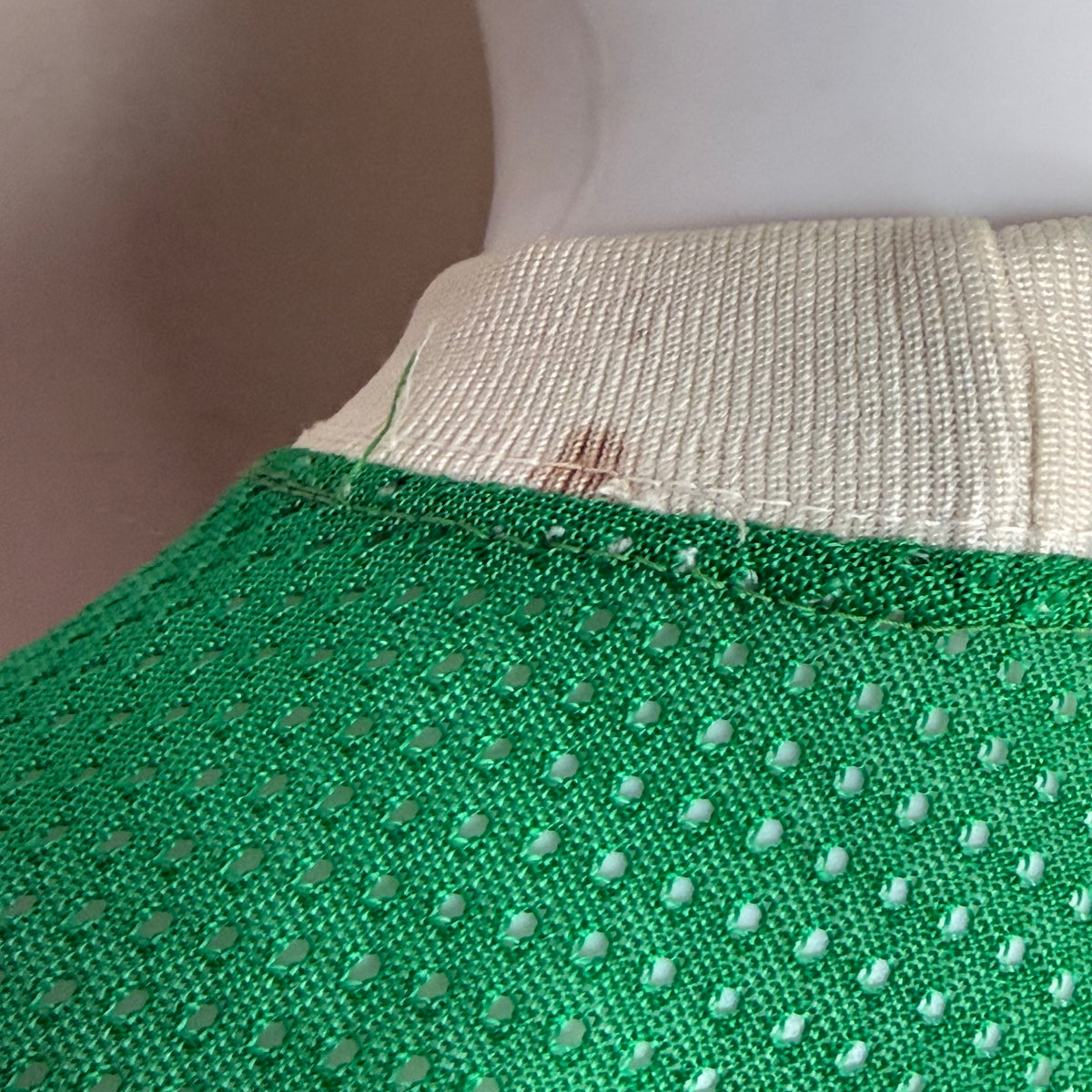 1970s Kids' Green Mesh Jersey T-Shirt, Coleman No 26, Youth Medium/Adult XS