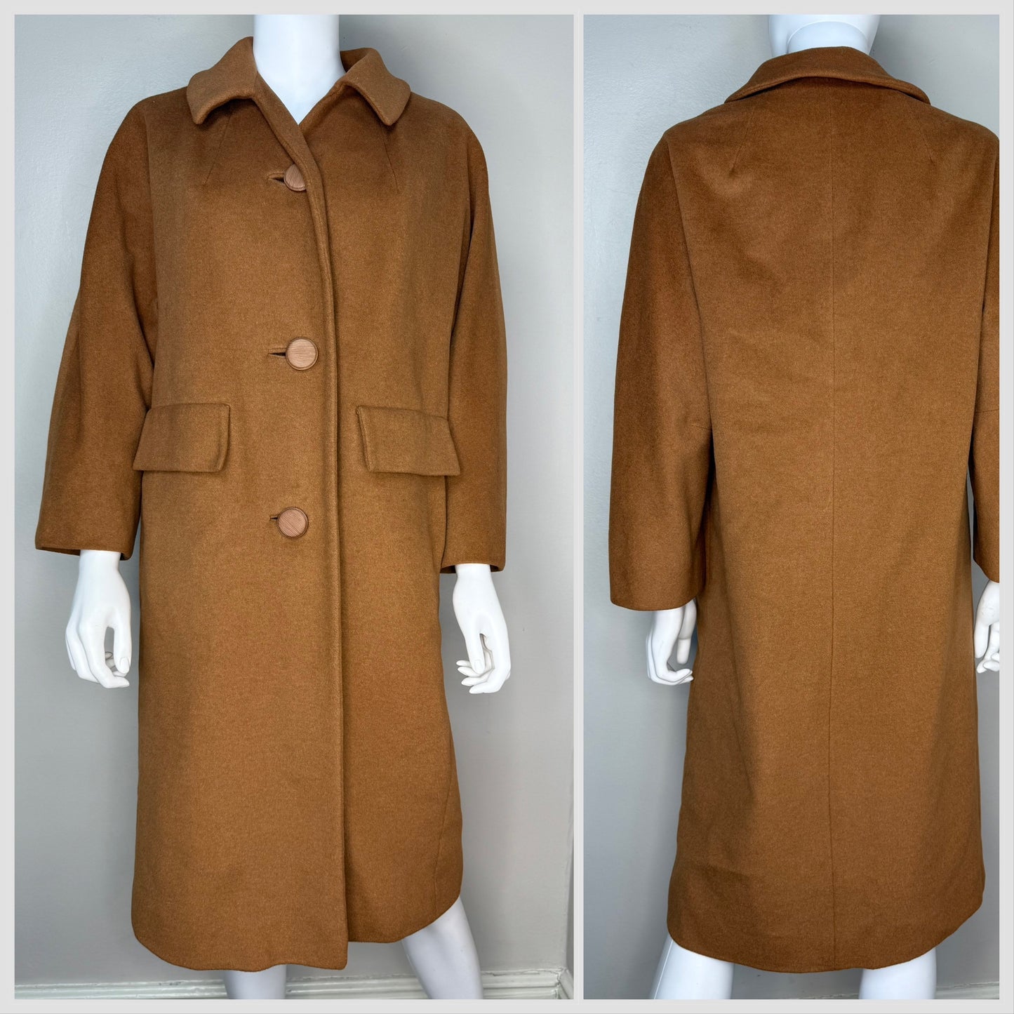 1960s Chestnut Brown Cashmere Blend Coat, Kashmore by Clyde