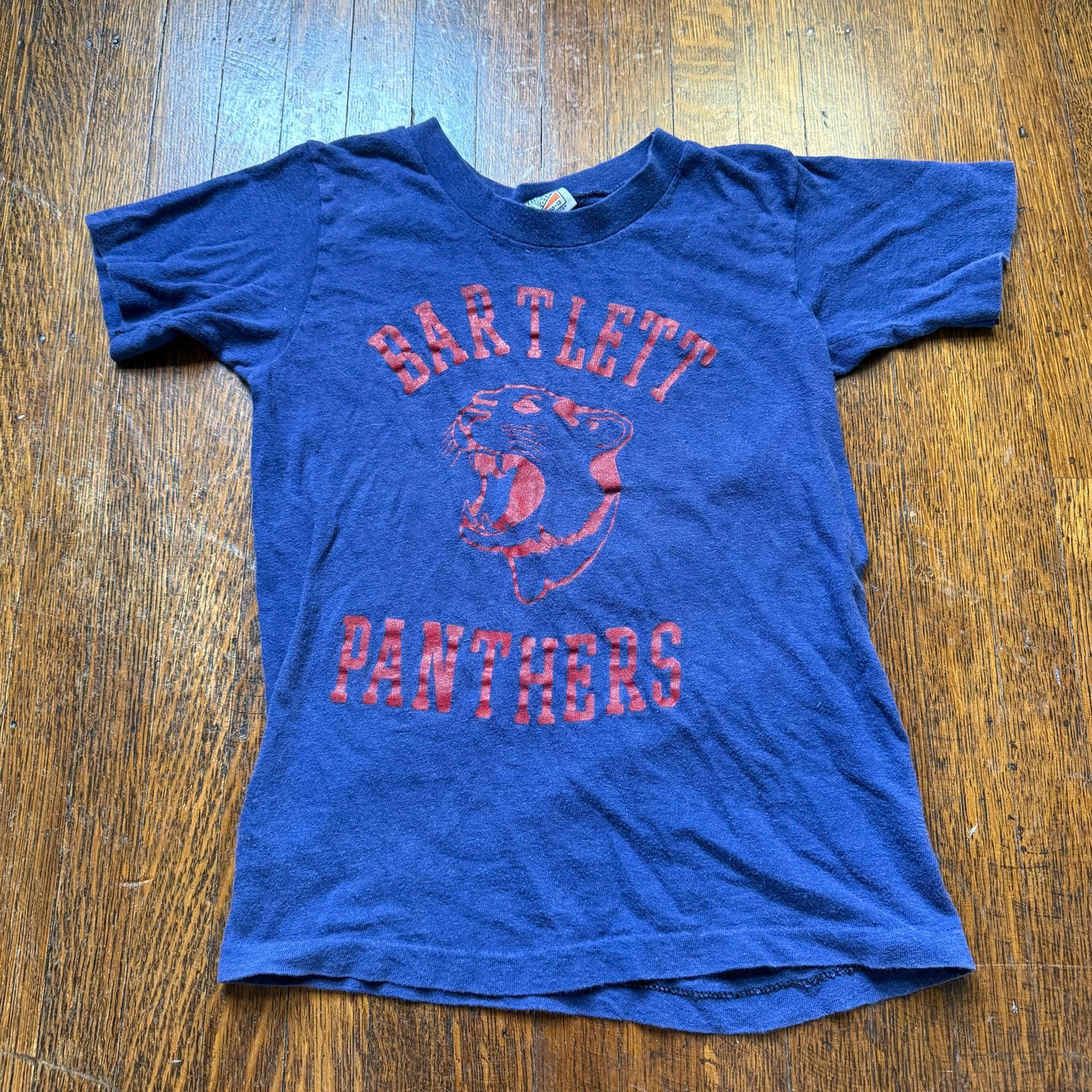 1970s Kids’ Bartlett Panthers T-Shirt, Hanes Size Youth Medium 10-12