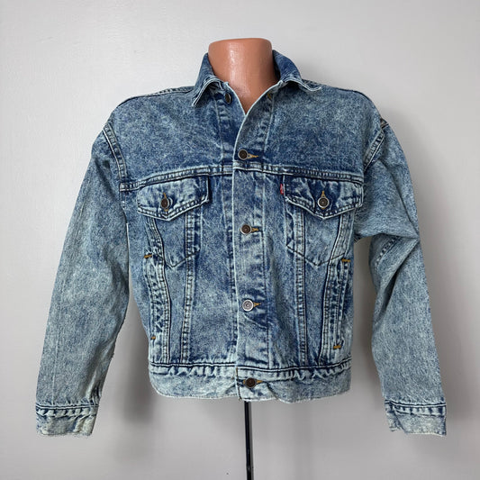 1980s Levi’s Acid Wash Denim Jacket, Size Small, Type 3 Trucker, 70508-0227