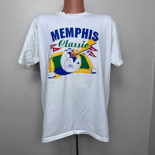 1990s Memphis Classic Baseball Tournament T-Shirt, Oneita Size Large