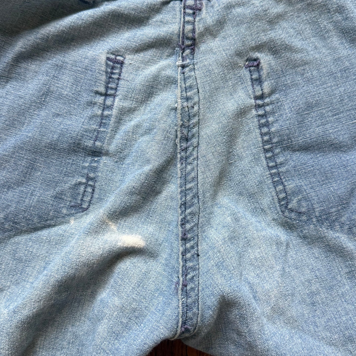 1970s Denim Shorts, Distressed Cut Offs, Seafarer, Fabric by Erwin, Selvage, US Navy Uniform Jeans