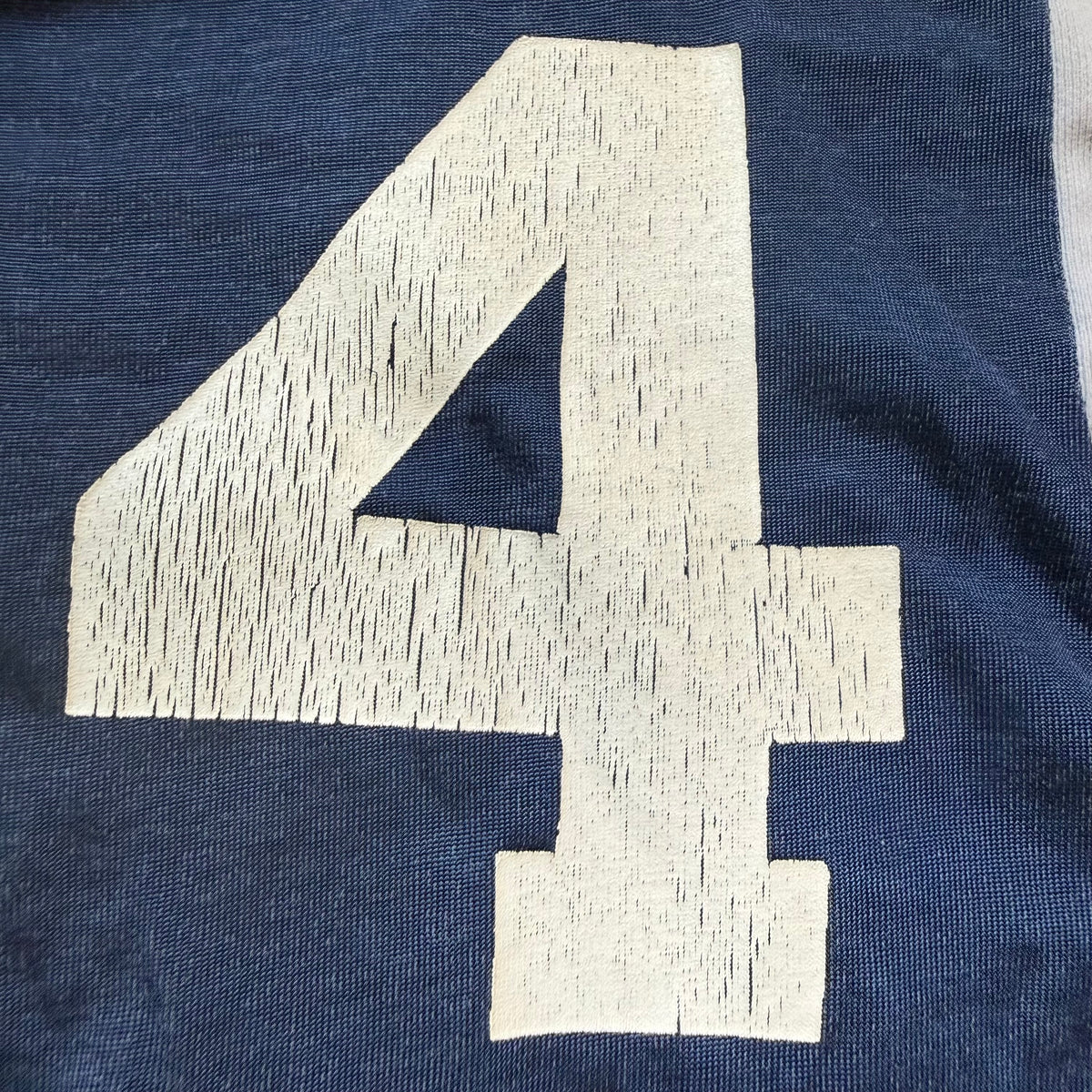 1970s Navy Blue Jersey, Champion Size Youth XL/Adult Small, No 64, Distressed
