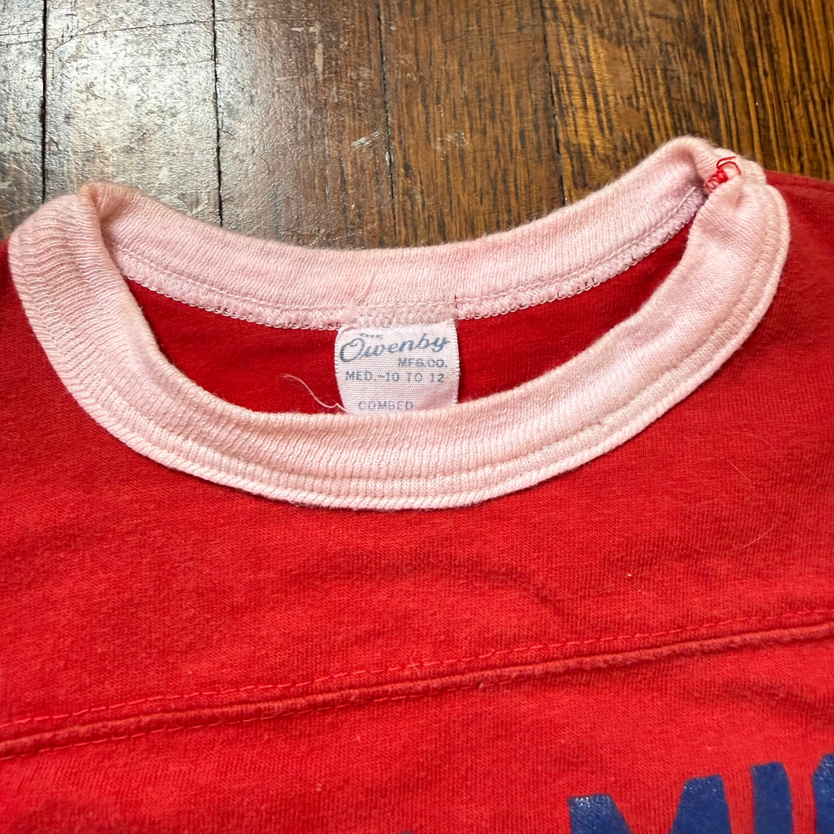 1960s/70s Kids' Ole Miss Archie Manning Jersey T-Shirt, Owenby Size 10/12, No. 18