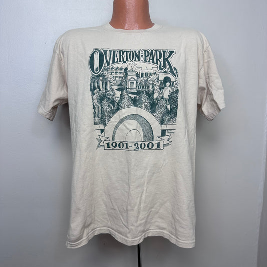 2001 Overton Park 100th Birthday T-Shirt, Tom Foster Artwork, Anvil Size Large, Y2K